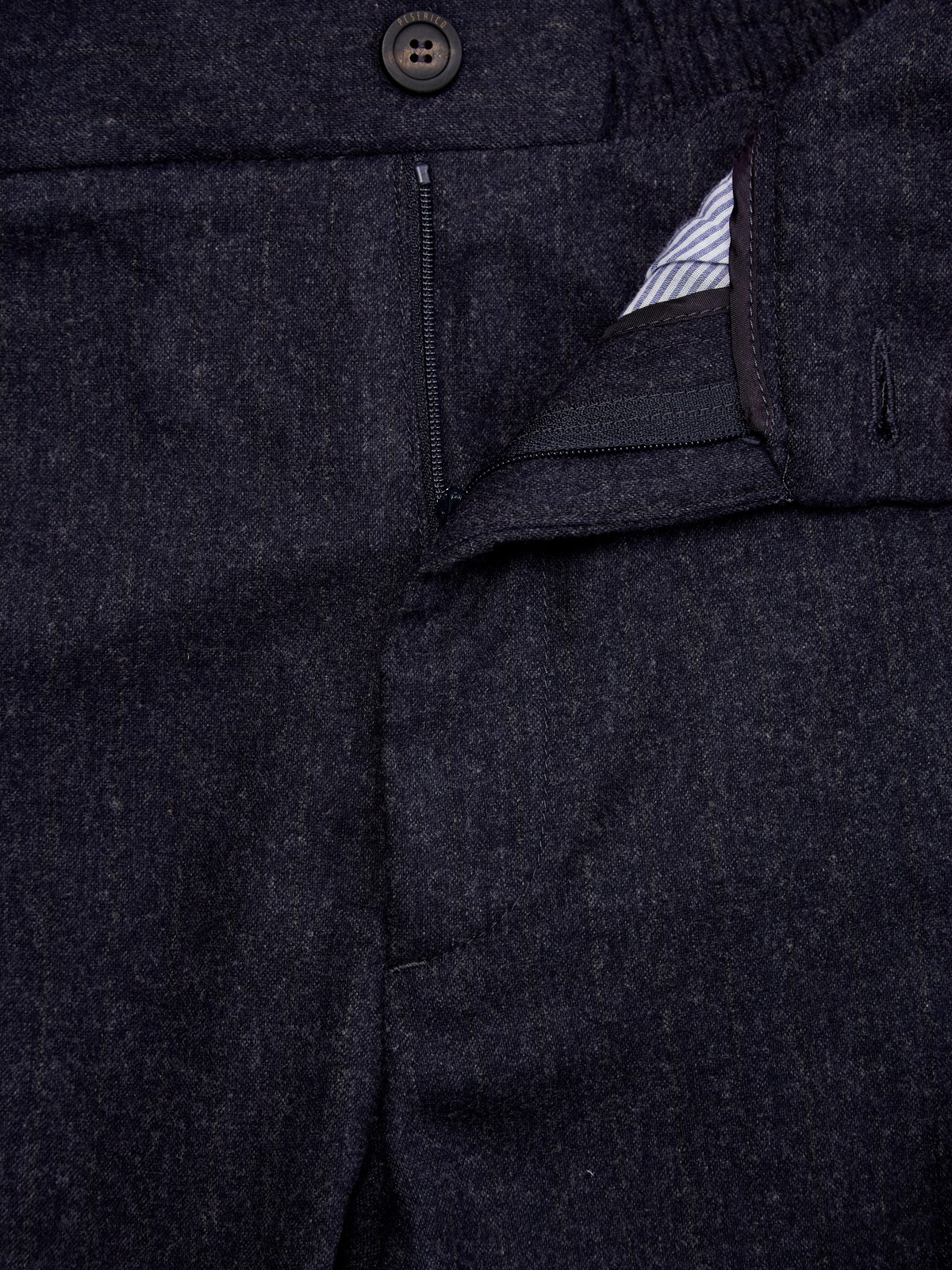 Брюки из смесовой шерсти с карманами в стиле карго PESERICO, цвет синий, размер 48;50;52;54 - фото 6