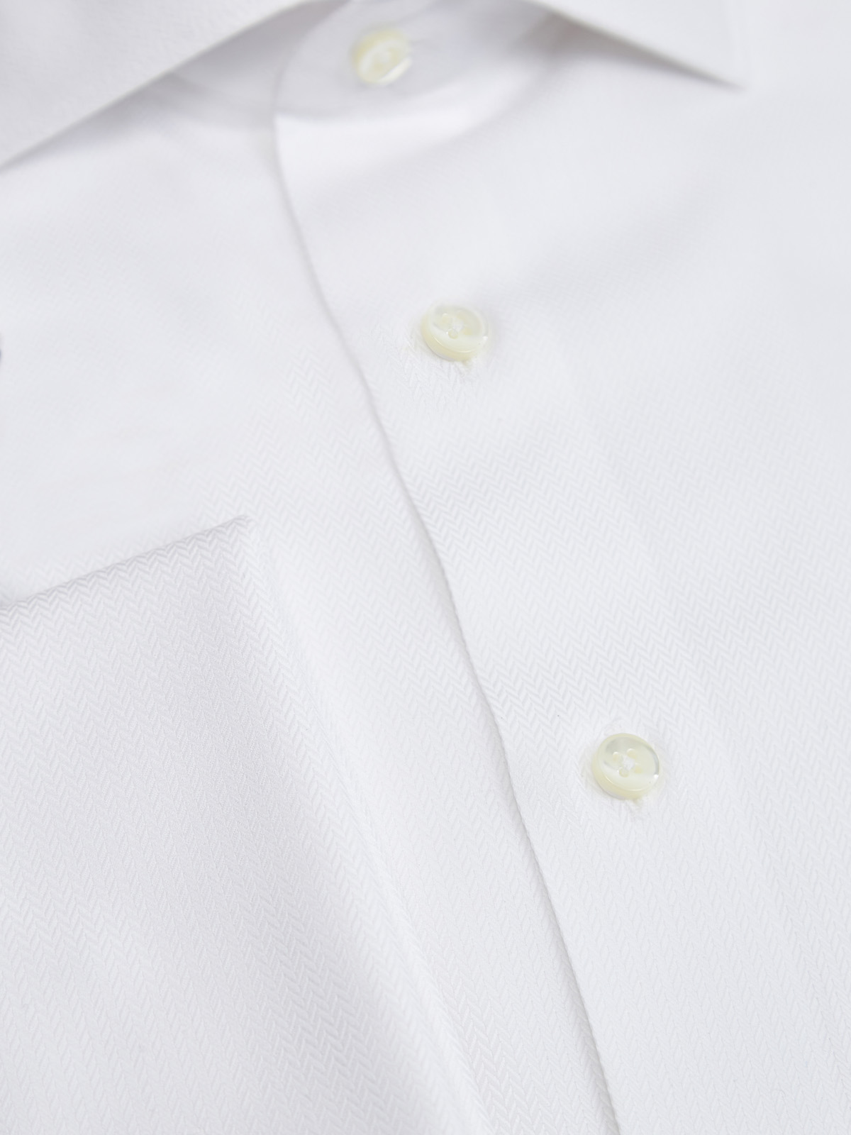 Рубашка из хлопка Impeccabile с паттерном в тон CANALI, цвет белый, размер 50;52;52;54;56;58 - фото 2