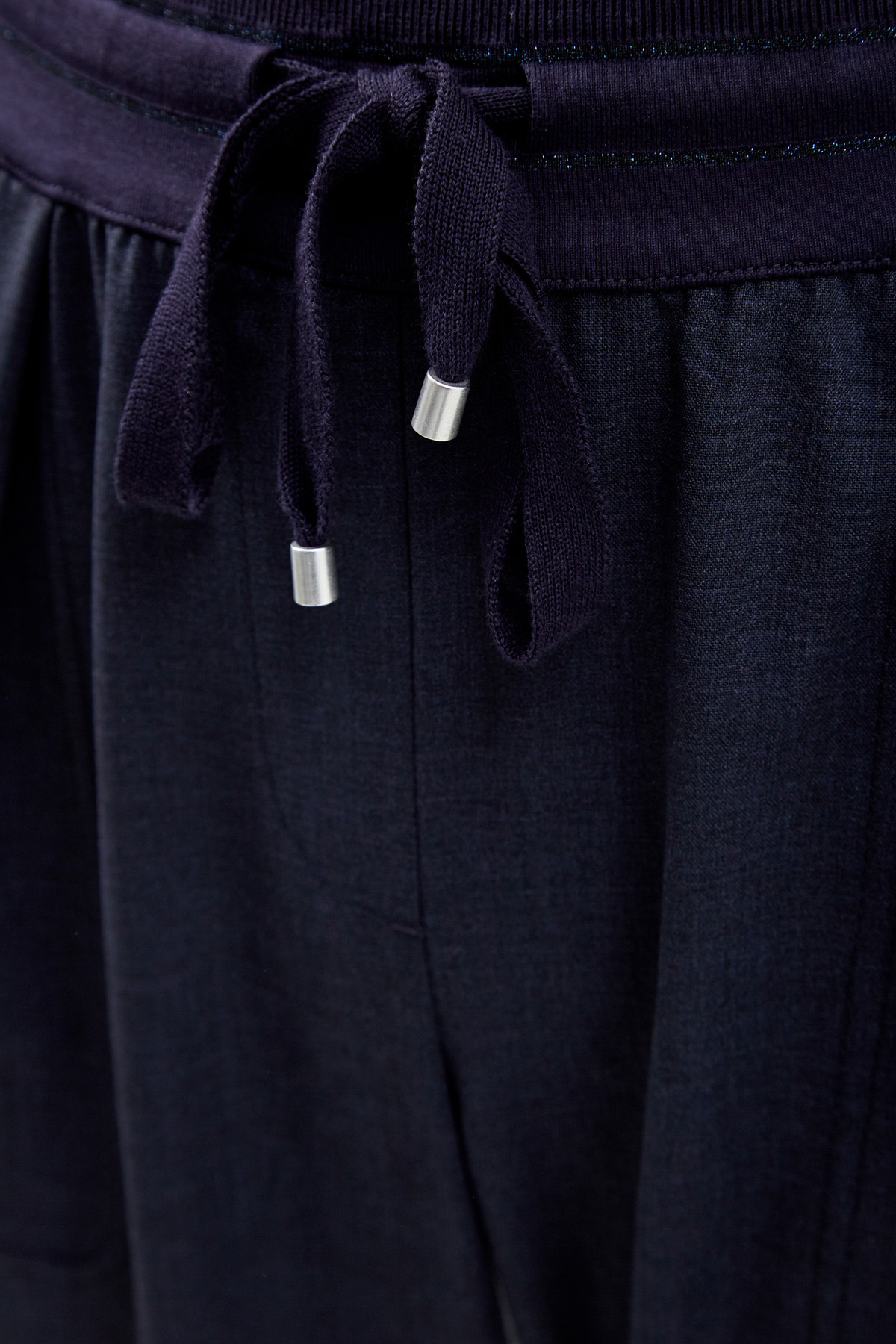 Укороченные шерстяные брюки с трикотажным поясом LORENA ANTONIAZZI, цвет серый, размер 38;40 - фото 6