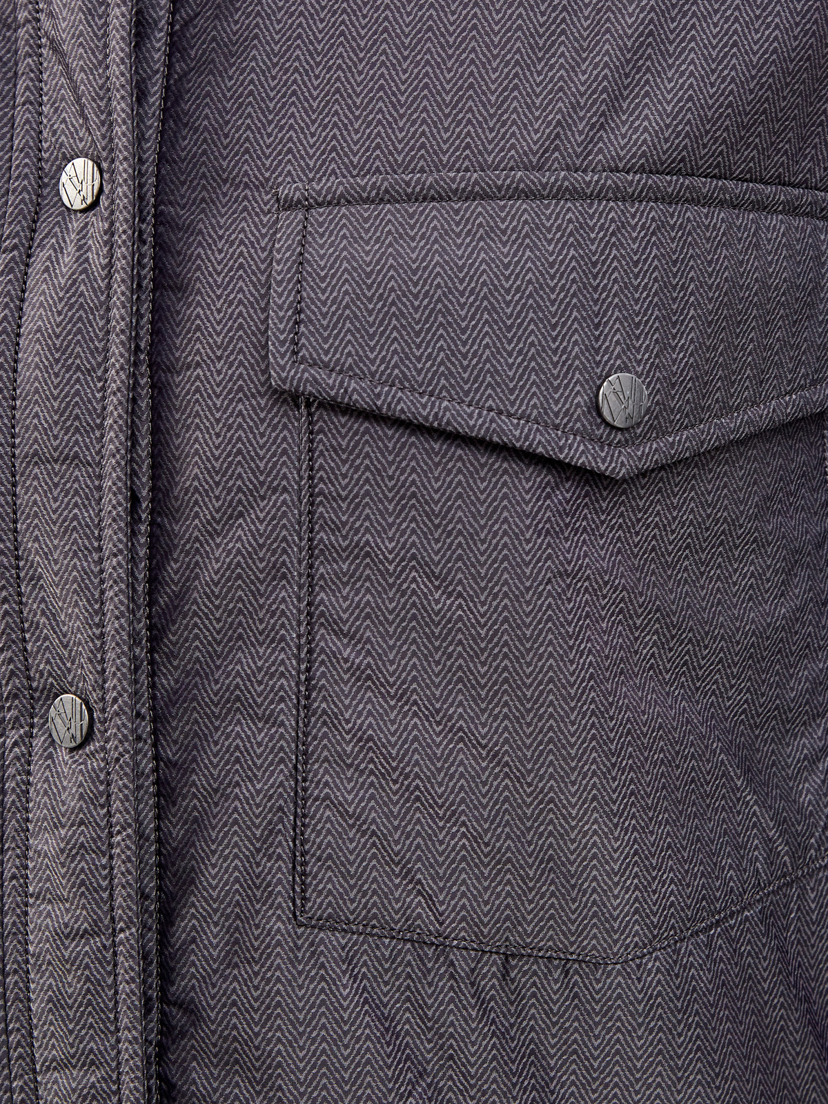 Утепленная куртка-рубашка с накладными карманами NAUMI, цвет серый, размер M - фото 3