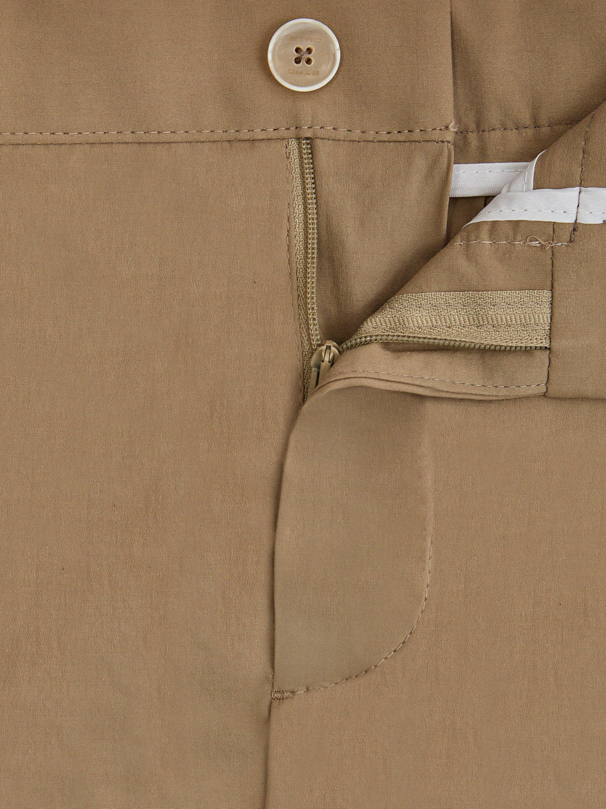 Легкие брюки из эластичного хлопка с французскими карманами ETRO, цвет бежевый, размер 48;50;54;56 - фото 7