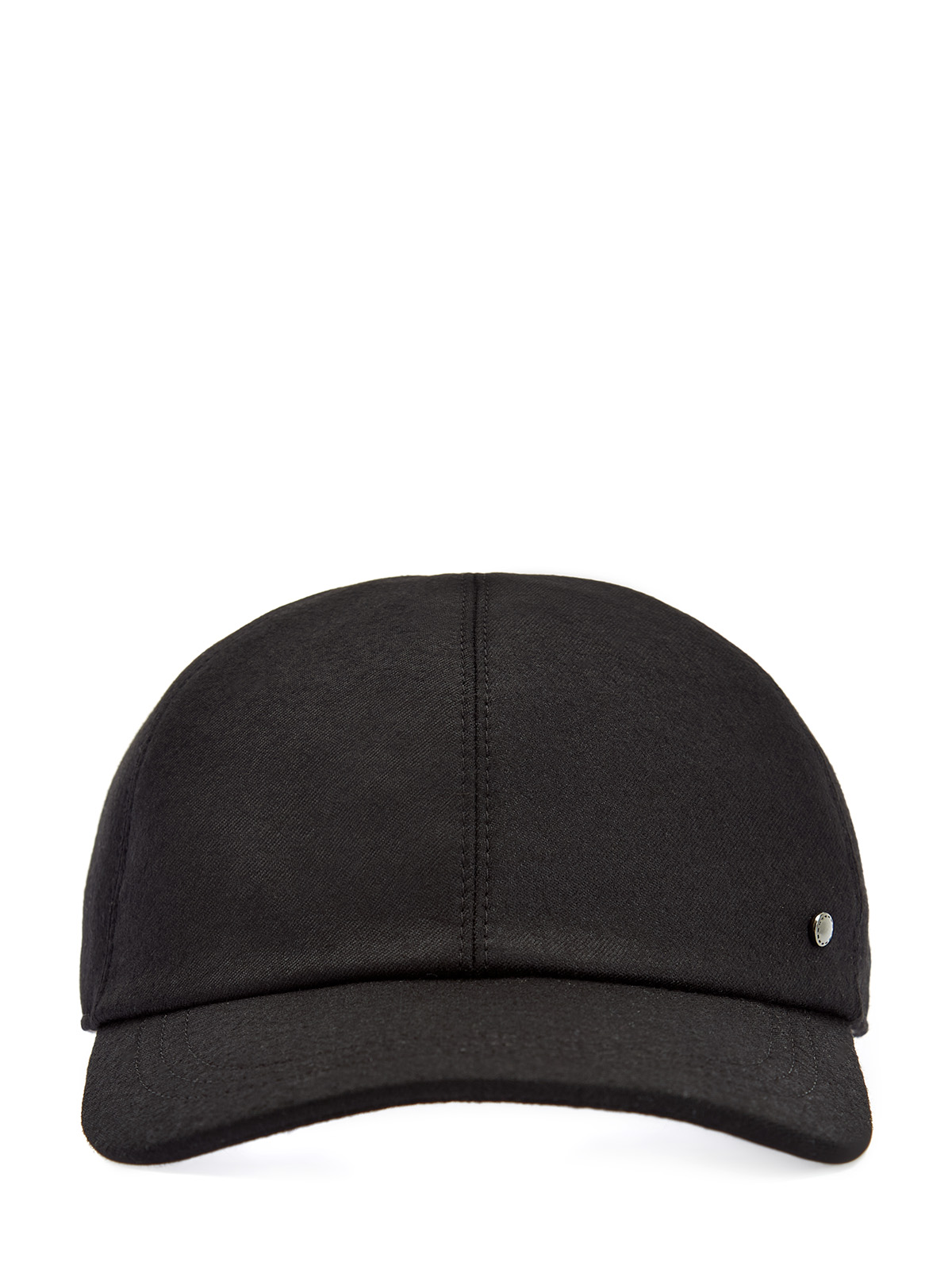 

Бейсболка из шерстяного габардина с кожаным фиксатором, Черный, Бейсболка из шерстяного габардина с кожаным фиксатором