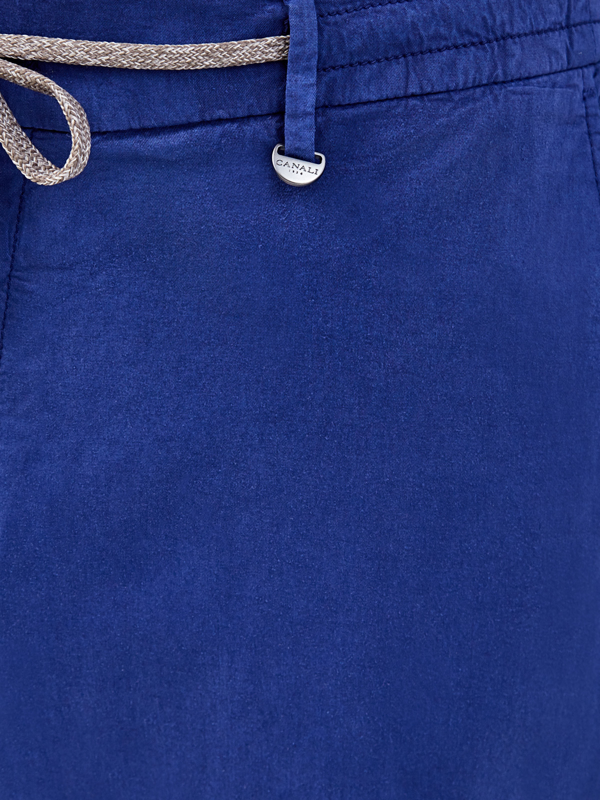 Брюки-чинос из лиоцелла и хлопка с поясом на кулиске CANALI, цвет синий, размер 52;54;56;58;60 - фото 3