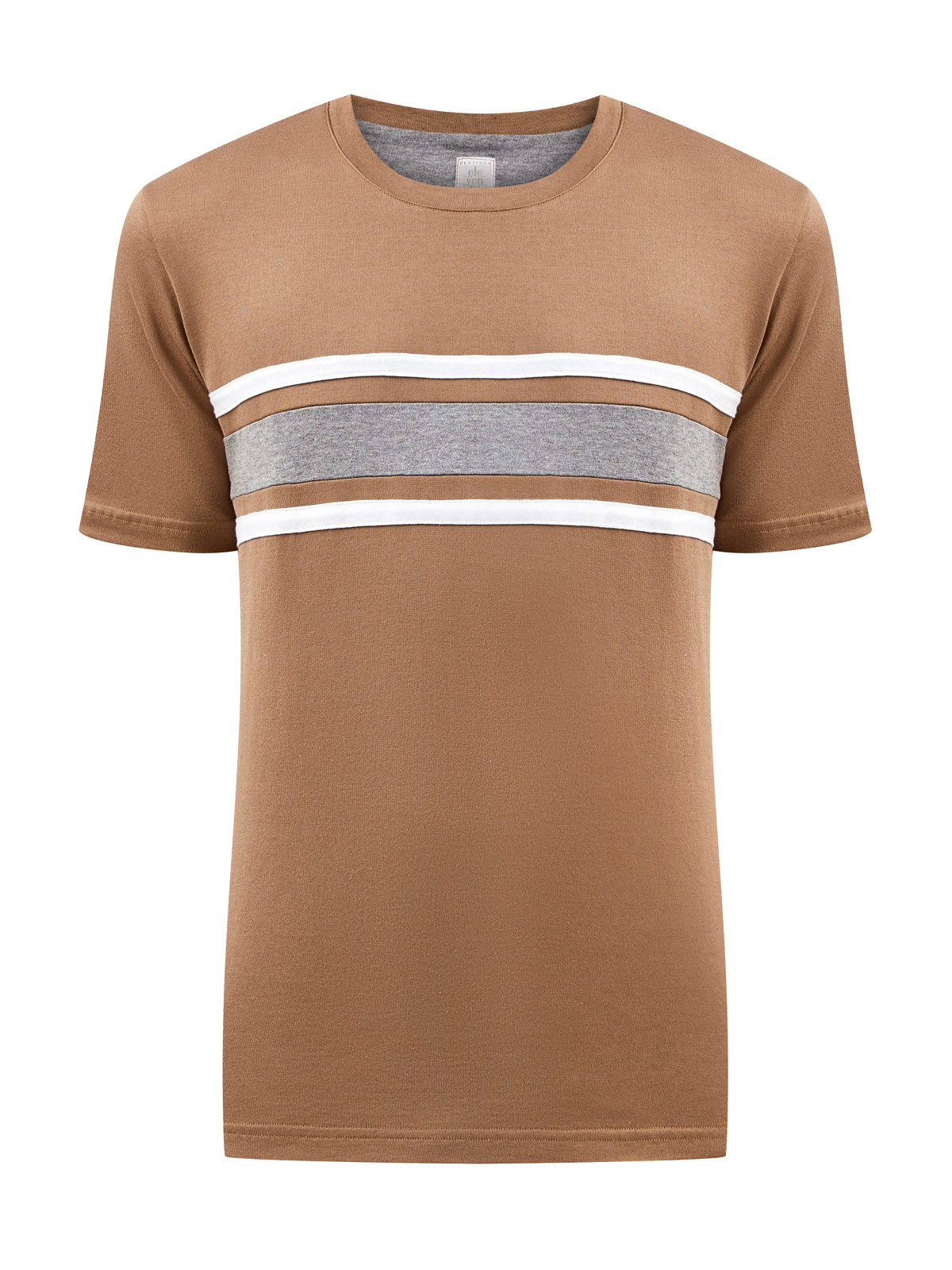 Базовая футболка из хлопкового джерси ELEVENTY, цвет коричневый, размер 48;50;52;54 - фото 1