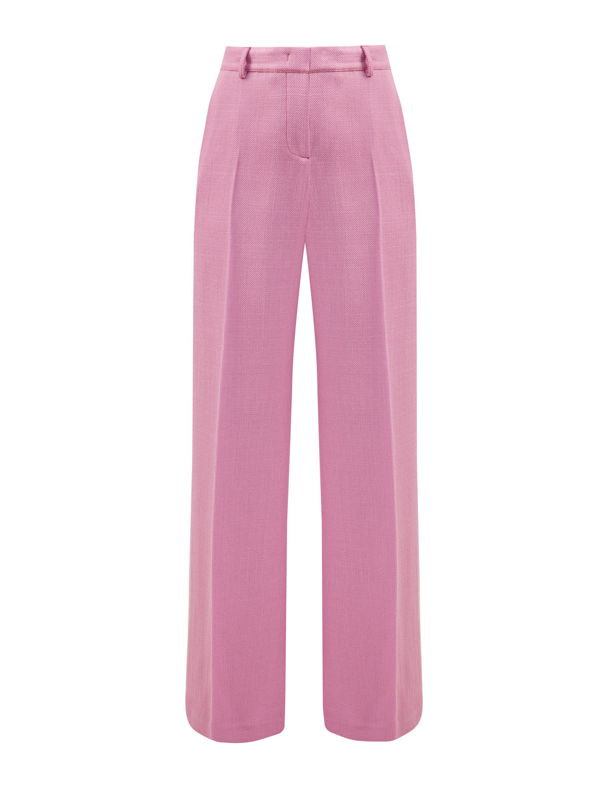 Расклешенные брюки из тонкой шерсти и вискозы ETRO розового цвета