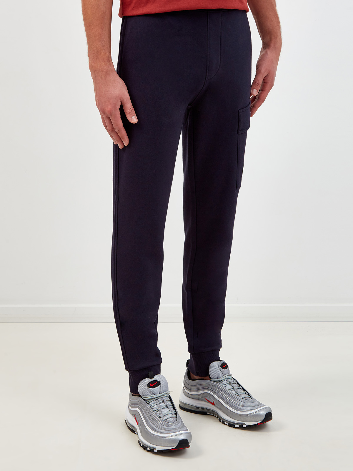 Спортивные брюки-джоггеры из плотного хлопкового флиса C.P.COMPANY, цвет синий, размер S;M;L;XL - фото 3