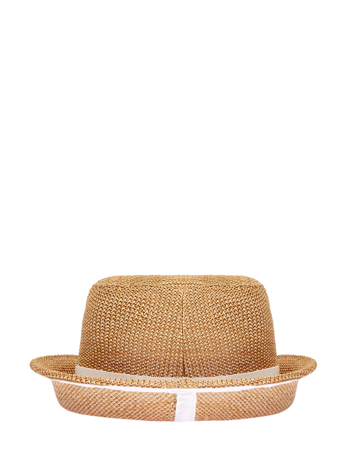 Плетеная шляпа-трилби с вышивкой ручной работы ERMANNO SCERVINO, цвет бежевый, размер L - фото 2