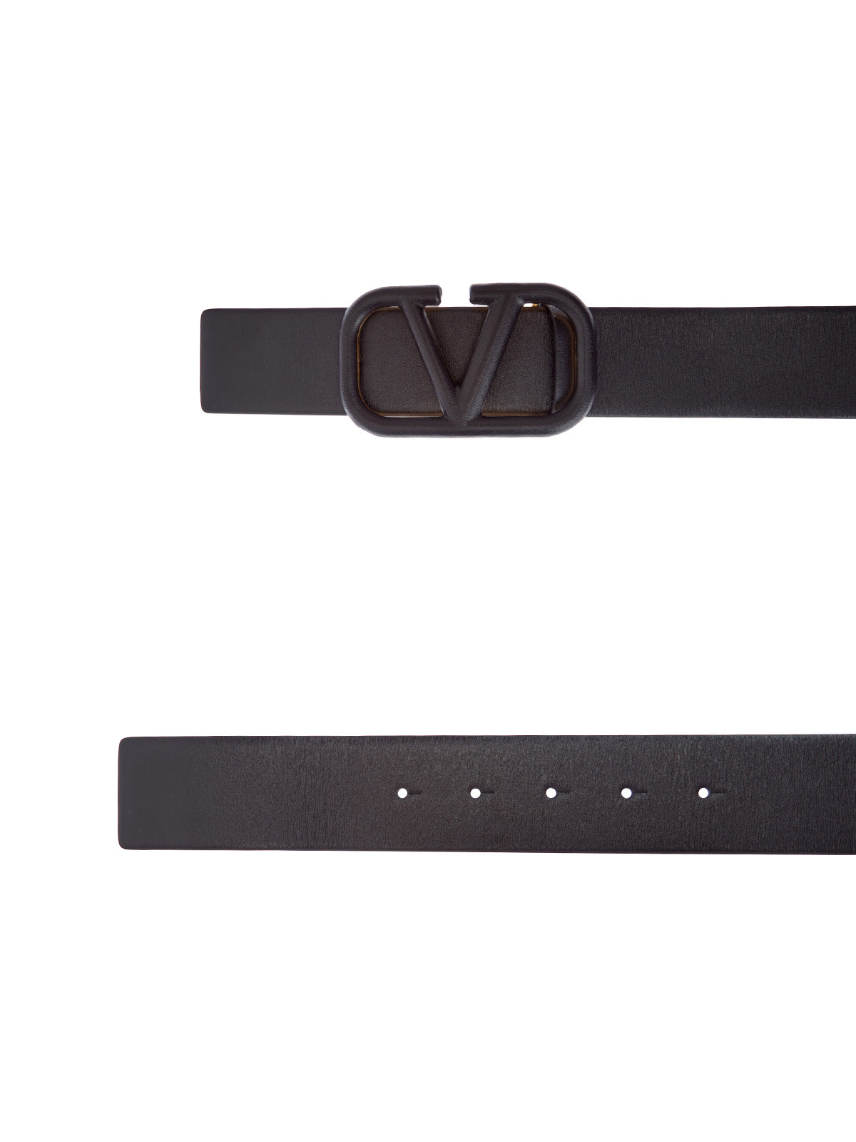 Кожаный ремень с минималистичной пряжкой VLOGO VALENTINO GARAVANI, цвет черный, размер 38;44 - фото 2