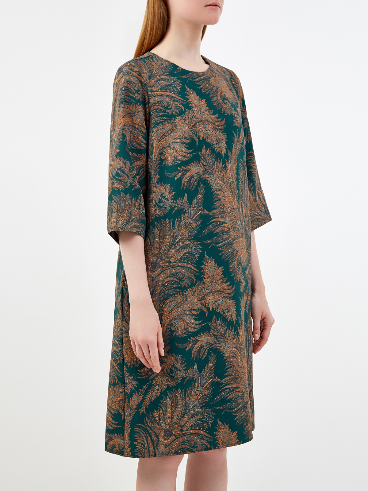 Платье-миди в стиле бохо с рукавами ¾ и мотивом пейсли ETRO, цвет мульти, размер 44;46;48;50 - фото 3