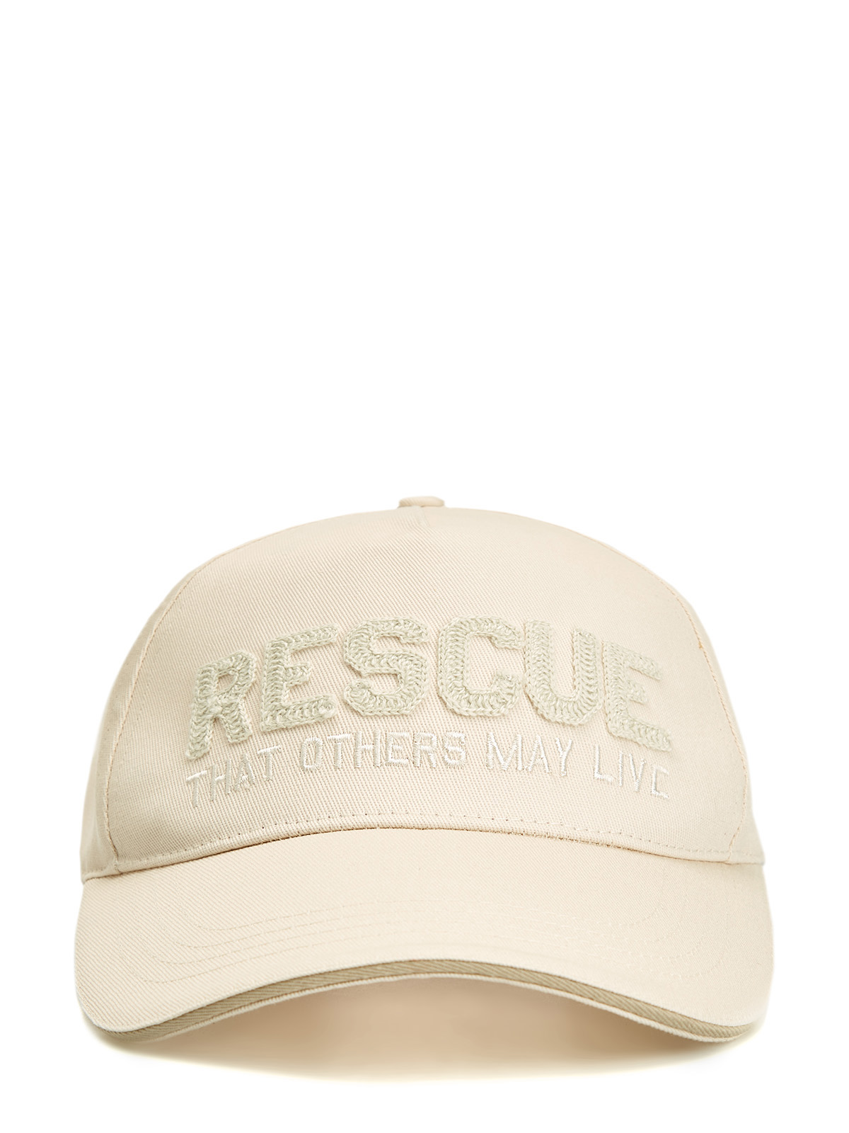 

Бейсболка Quintin из хлопкового габардина с вышивкой Rescue, Бежевый, Бейсболка Quintin из хлопкового габардина с вышивкой Rescue