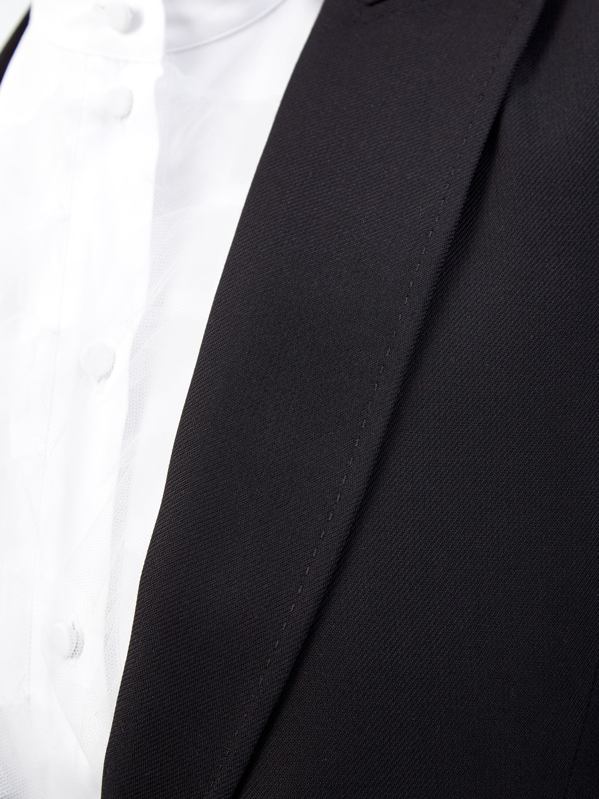 Жакет архитектурного кроя из шелковой саржи VALENTINO, цвет черный, размер 40;42 - фото 5
