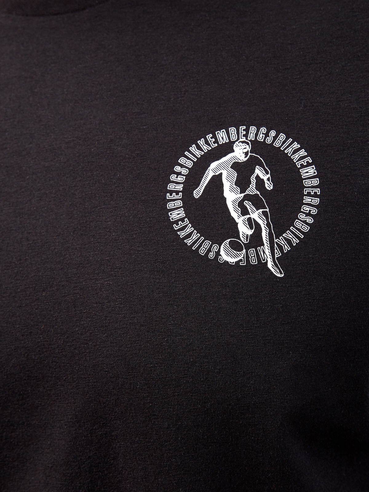 Однотонная футболка с контрастным принтом Soccer BIKKEMBERGS, цвет черный, размер M;XL;2XL;3XL;L - фото 5