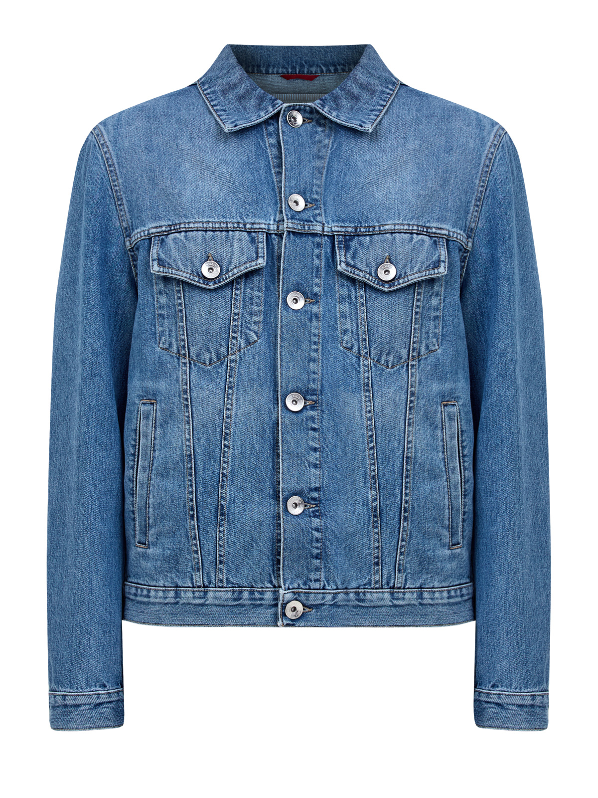 

Джинсовая куртка из окрашенного вручную денима Authentic, Голубой, Джинсовая куртка из окрашенного вручную денима Authentic