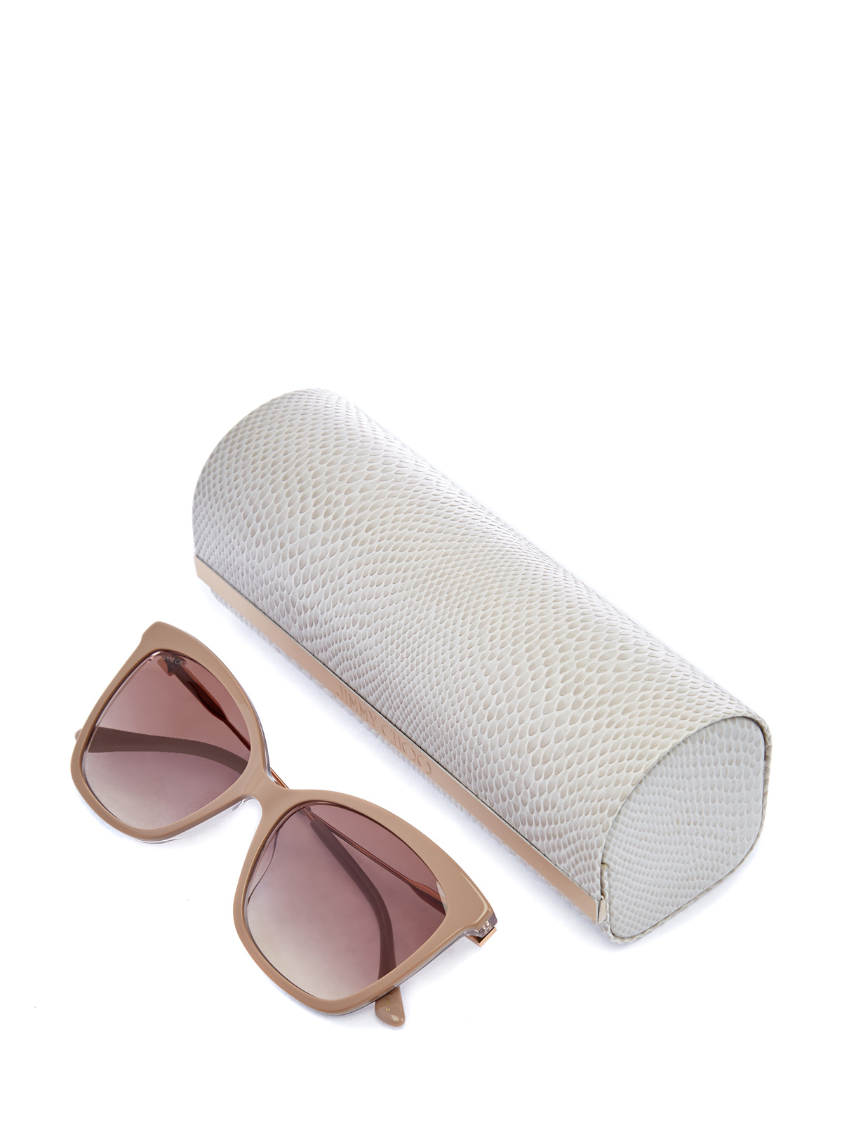 Солнцезащитные очки Maci с кристаллами Swarovski JIMMY CHOO  (sunglasses), цвет розовый - фото 4