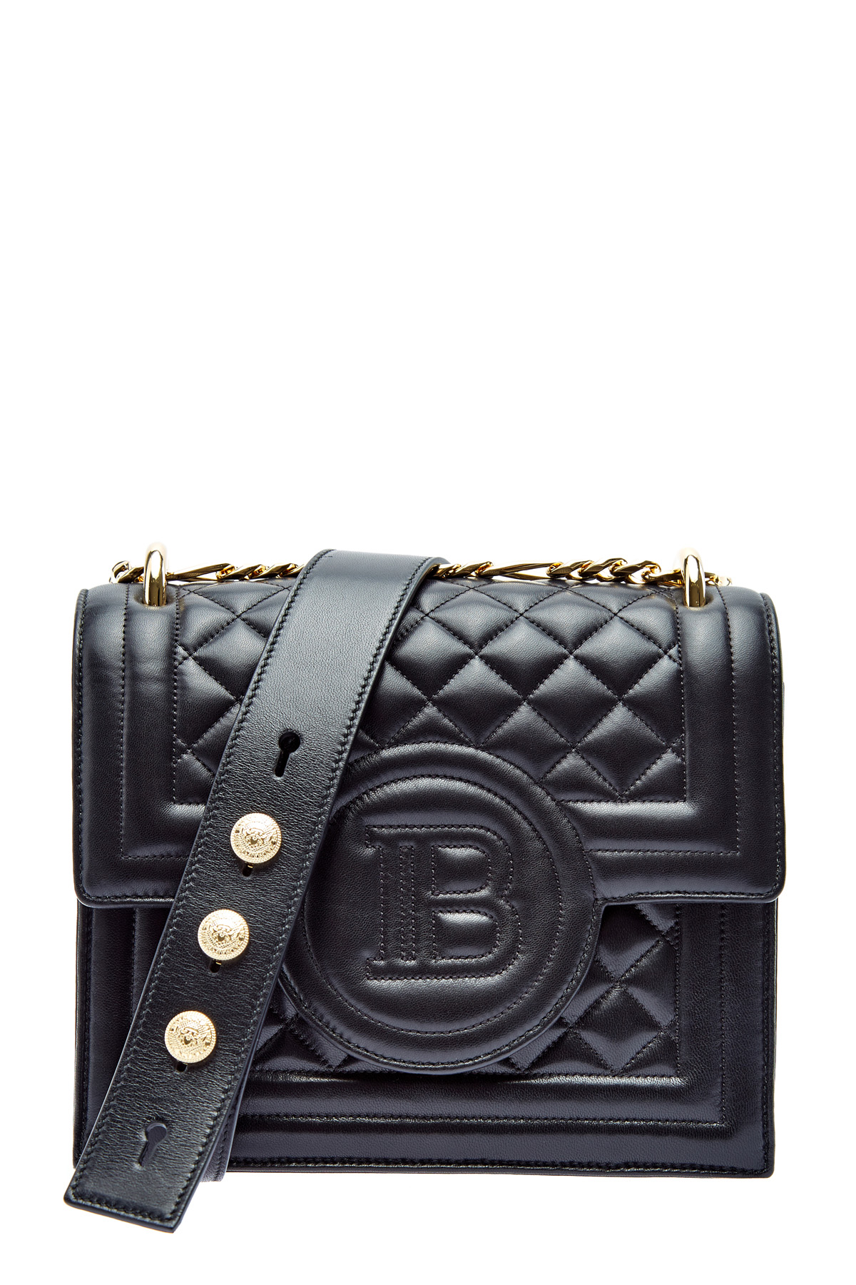 

Стеганая сумка Balmain x Kara из овечьей кожи, Черный, Стеганая сумка Balmain x Kara из овечьей кожи