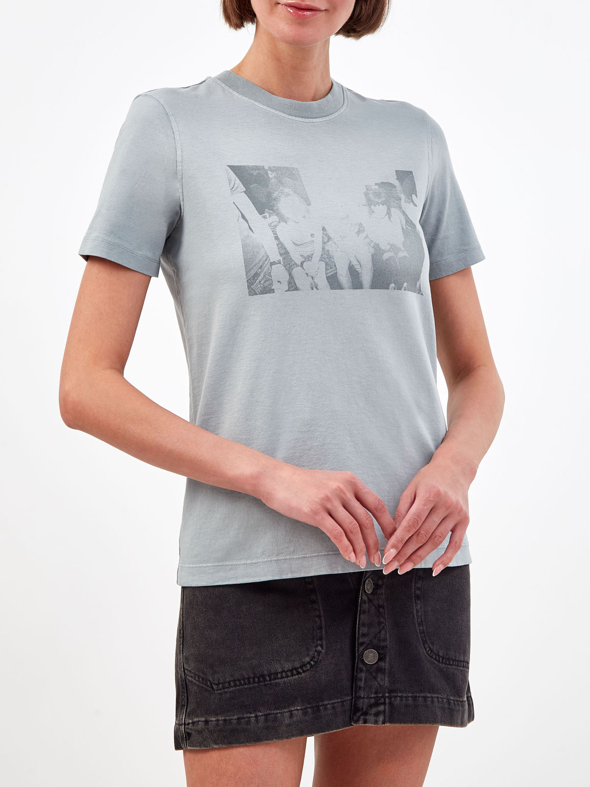 Хлопковая футболка T-Reg из джерси с цифровым принтом DIESEL, цвет серый, размер S;M;L;XL - фото 3