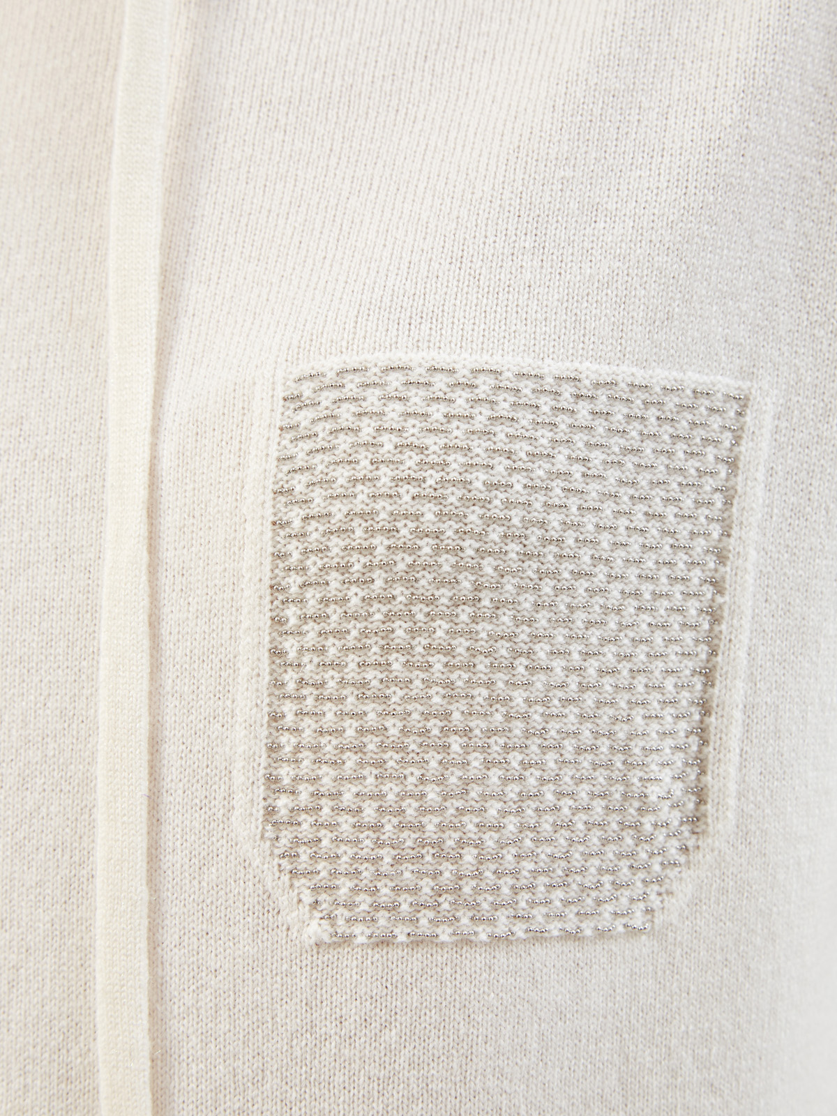 Худи из тонкой пряжи с декоративным карманом Punto Luce PESERICO, цвет белый, размер 46;40;42 - фото 5