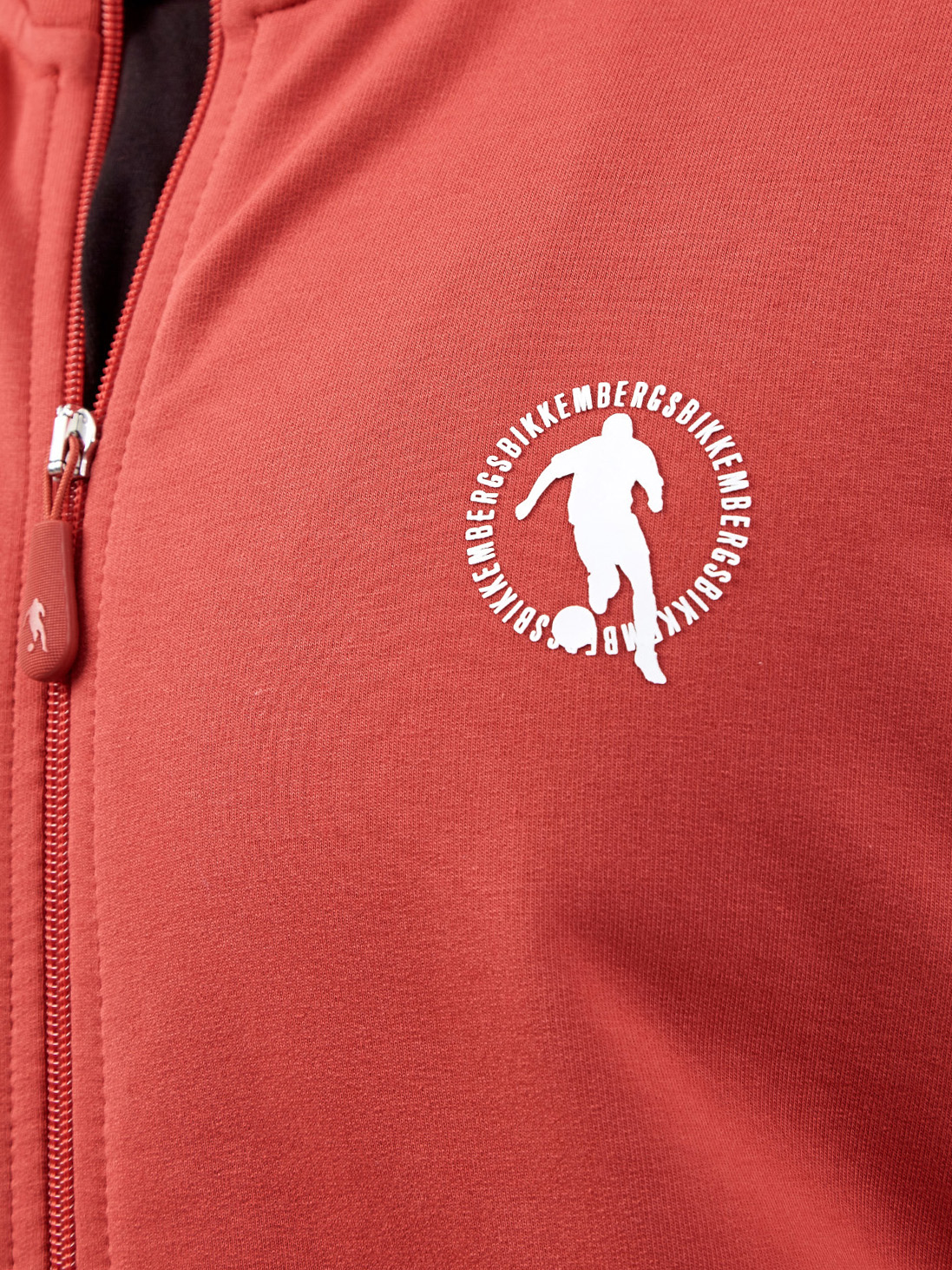 Хлопковая толстовка в спортивном стиле с логотипом Soccer BIKKEMBERGS, цвет красный, размер M;L;XL;2XL;3XL - фото 5