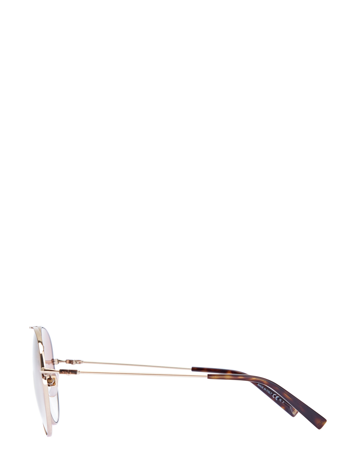 Очки-авиаторы с двойным мостом из золотистого металла GIVENCHY (sunglasses), цвет бежевый, размер 36.5;37;38;38.5;39;39.5;40 - фото 3
