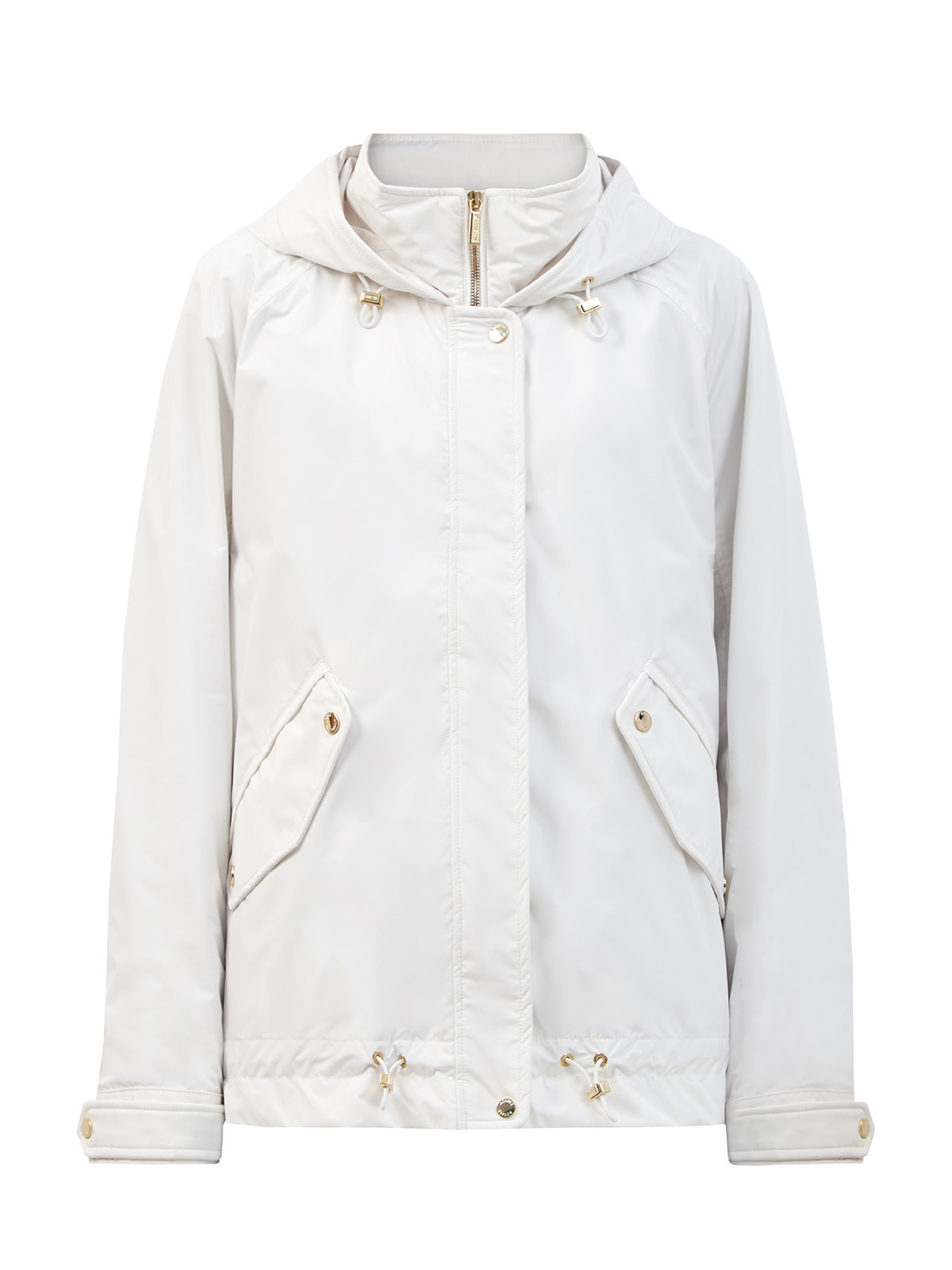 Куртка Jill из водоотталкивающего нейлона с регулируемыми кулисками MOORER, цвет белый, размер 38;40;42;46