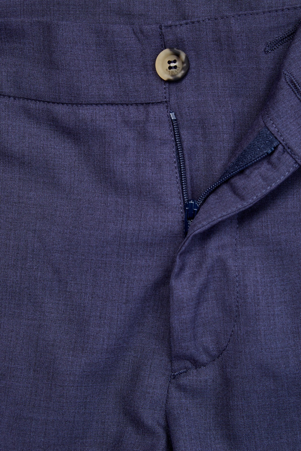Шерстяные брюки-чинос с эластичным поясом на кулиске CANALI, цвет синий, размер 52;56 - фото 5