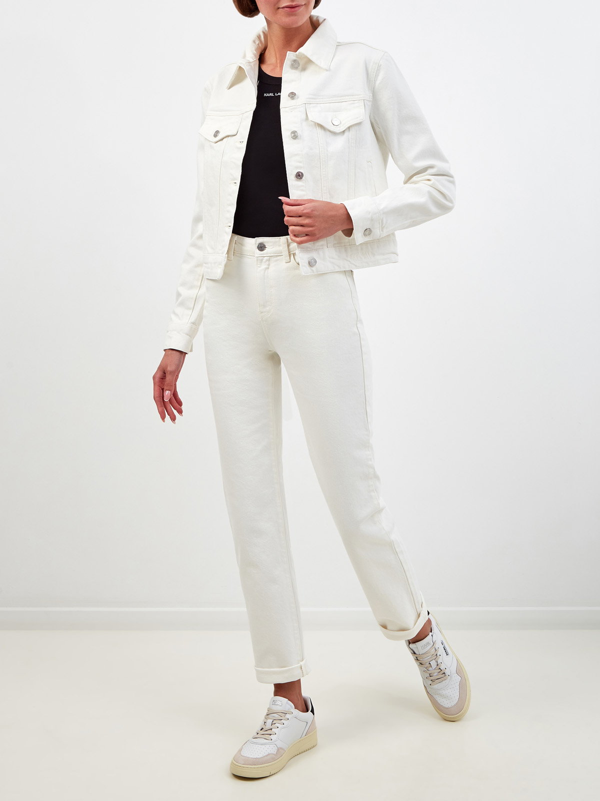 Куртка KARL X AMBER VALLETTA из органического денима KARL LAGERFELD, цвет белый, размер M;L;S - фото 2
