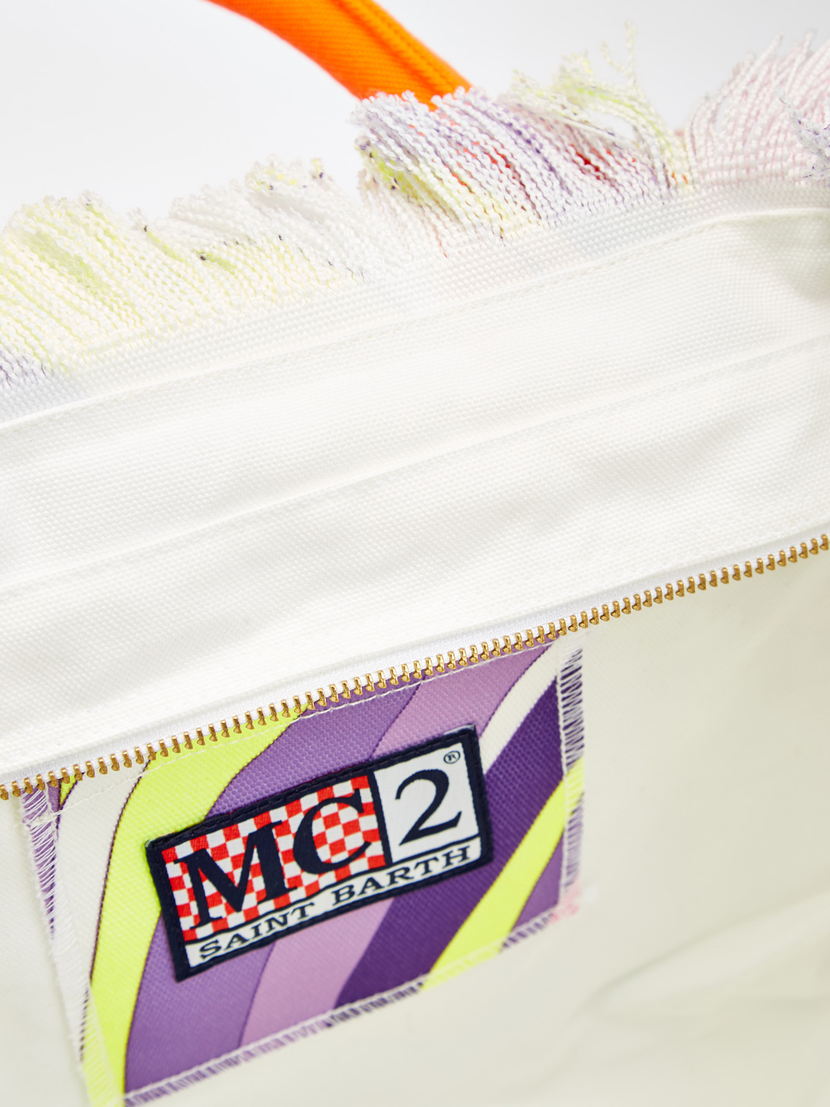 Пляжная сумка с принтом Shape Wave и бахромой MC2 SAINT BARTH, цвет мульти, размер S - фото 6