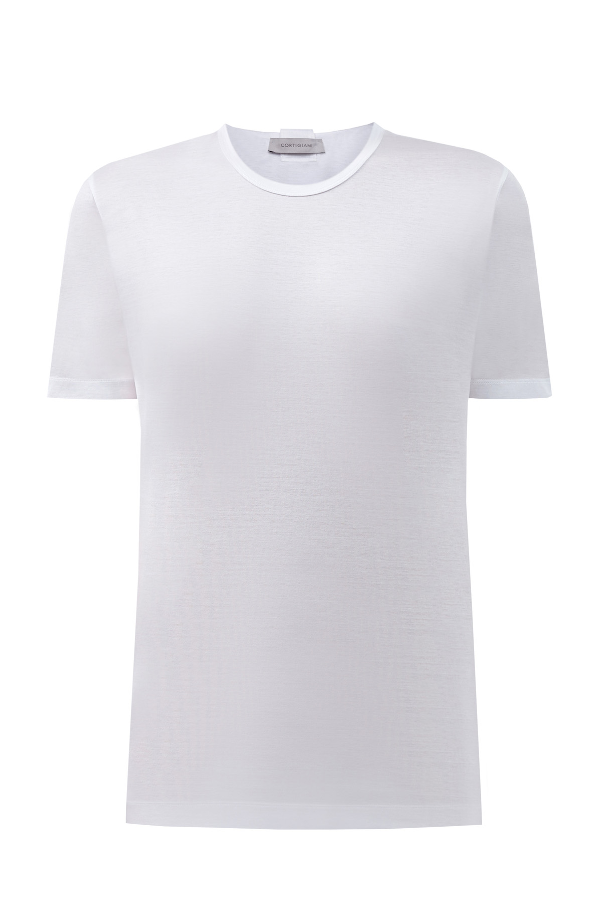 Лаконичная футболка из хлопка джерси CORTIGIANI, цвет белый, размер 50;54;56;62;48 - фото 1