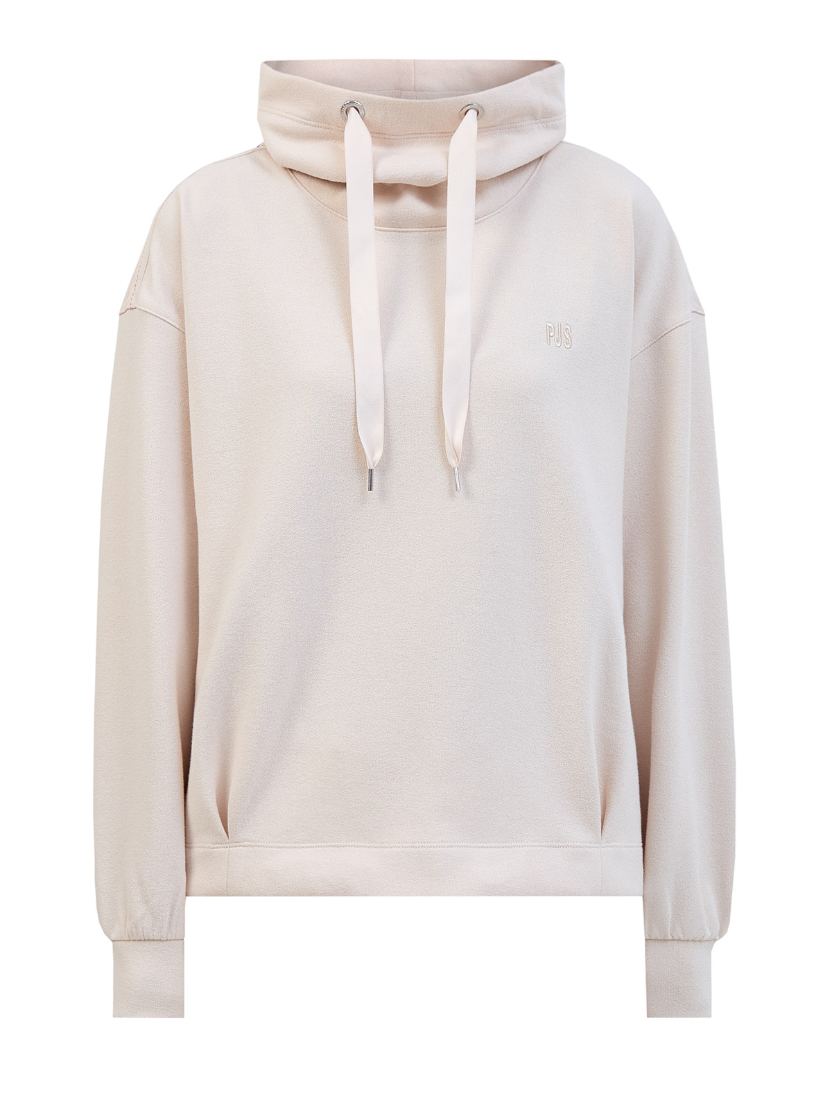 

Худи Zelda из мягкого интерлока с воротом и низом на завязках, Бежевый, Худи Zelda из мягкого интерлока с воротом и низом на завязках