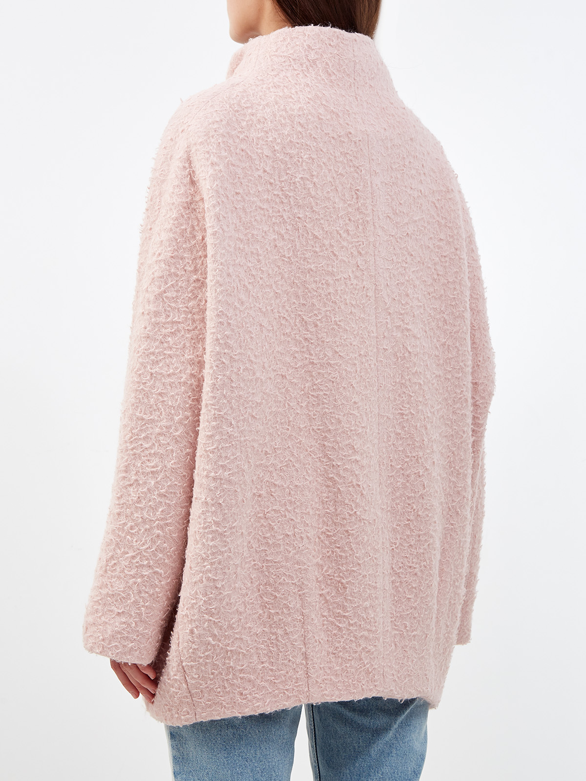 Пальто-oversize из фактурной шерсти и альпаки GIANFRANCO FERRE, цвет розовый, размер 40;42;44 - фото 4