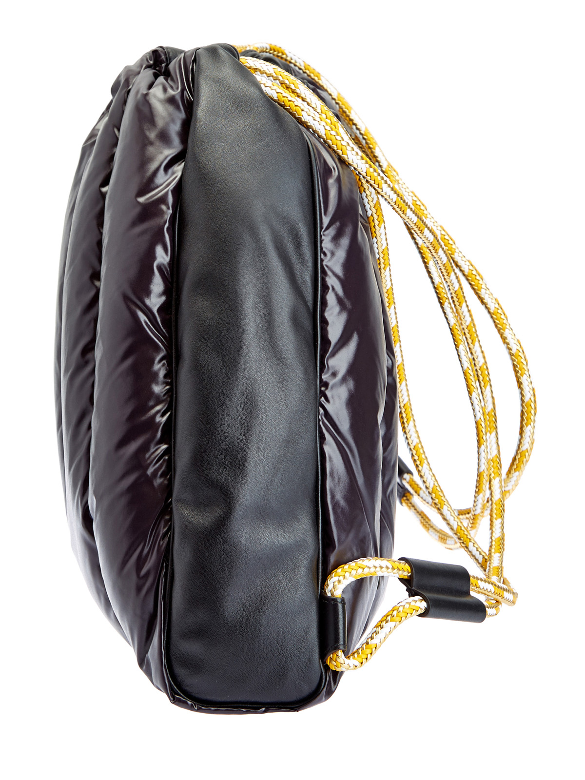 Стеганый рюкзак Seashell из глянцевого нейлона и кожи MONCLER, цвет черный, размер M - фото 4