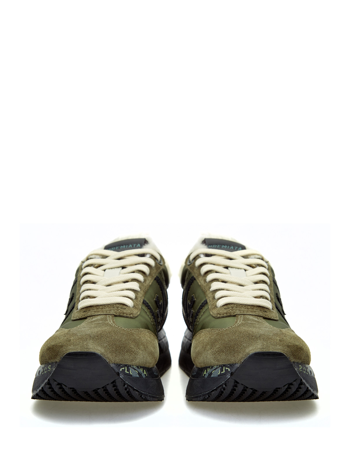 Комбинированные кроссовки Conny из замши, нейлона и меха PREMIATA, цвет зеленый, размер 37;38;39;40;41;42 - фото 5