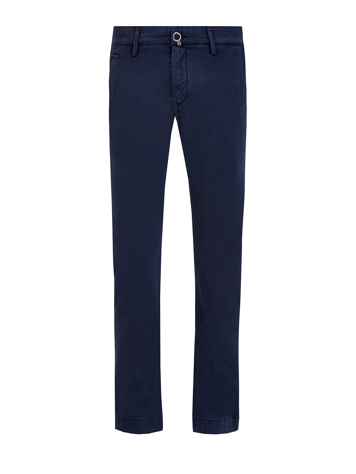 

Зауженные брюки из габардина с нашивкой и логотипом, Синий, Зауженные брюки из габардина с нашивкой и логотипом