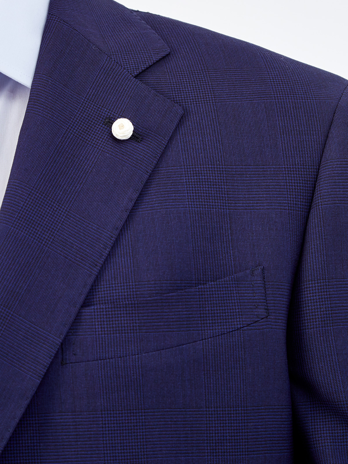 Пиджак из шерстяной ткани Bi-Stretch с мелованным принтом L.B.M. 1911, цвет синий, размер 52;54;56;58;60 - фото 5