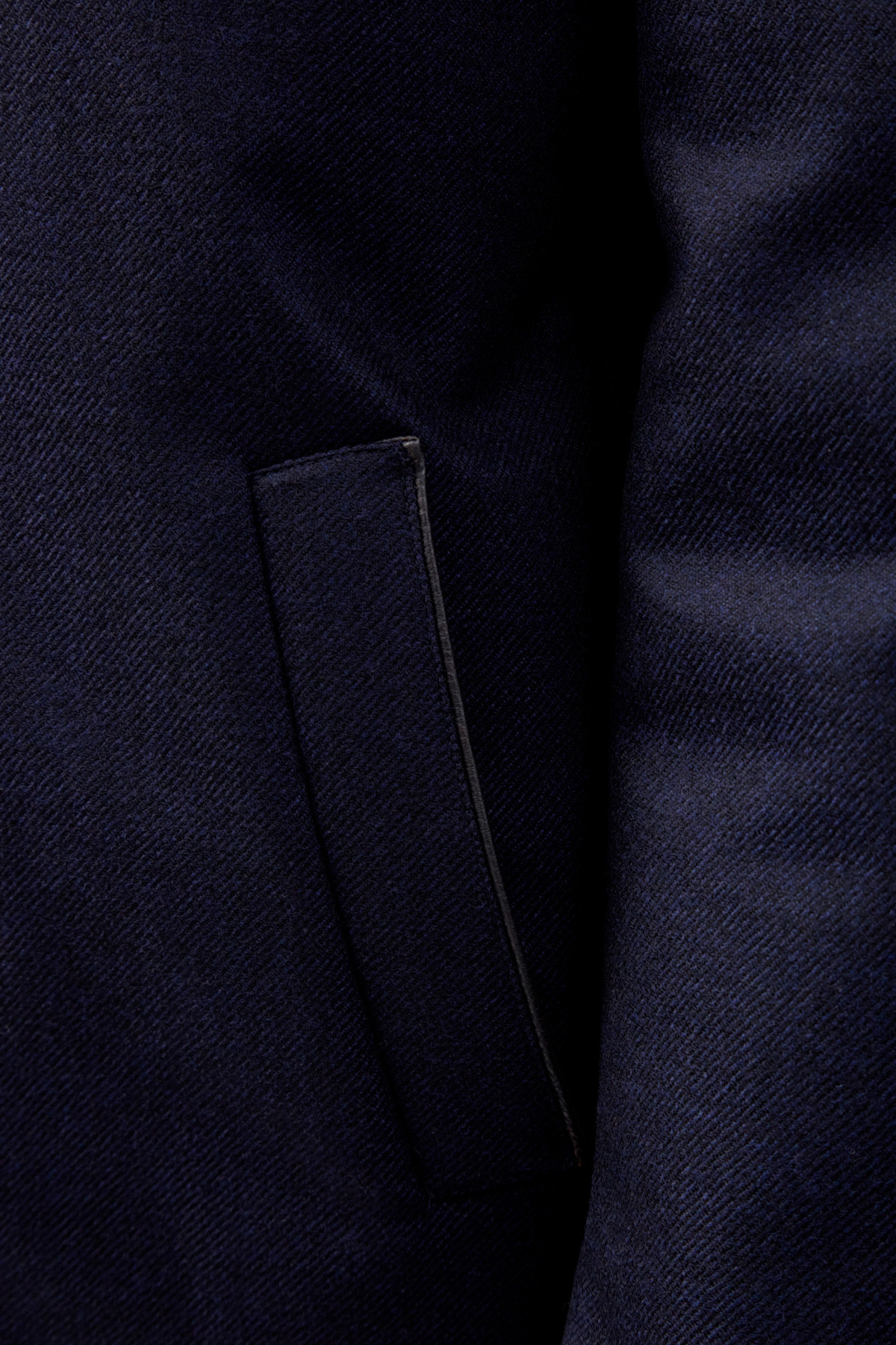 Пальто из шерстяного драпа с отделкой из кожи оленя ENRICO MANDELLI, цвет синий, размер 50;52;54;58;60;62 - фото 5
