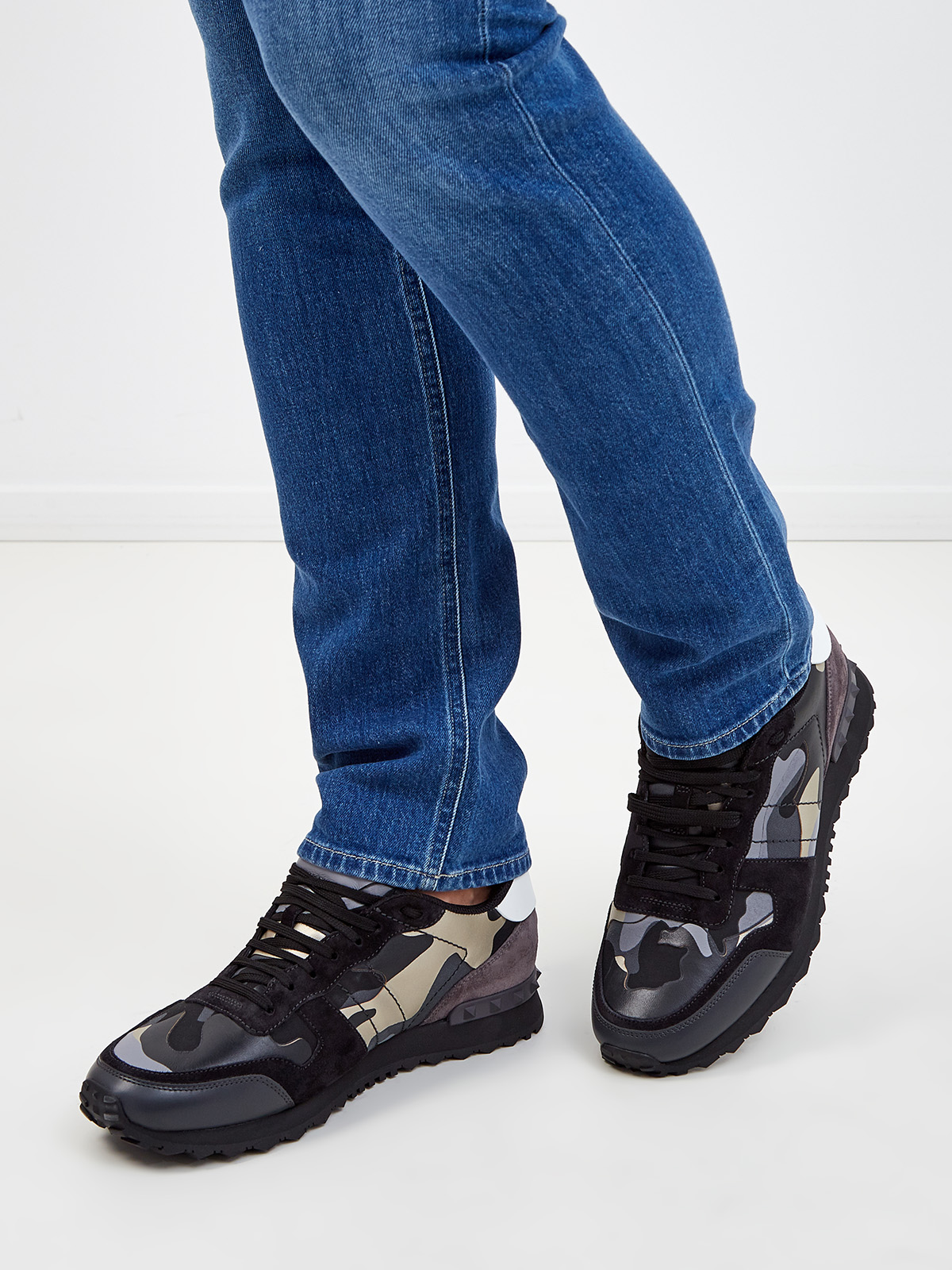 Кроссовки Rockrunner с камуфляжным принтом VALENTINO GARAVANI, цвет черный, размер 39;40;41;42;42.5;43;43.5;45;46 - фото 2
