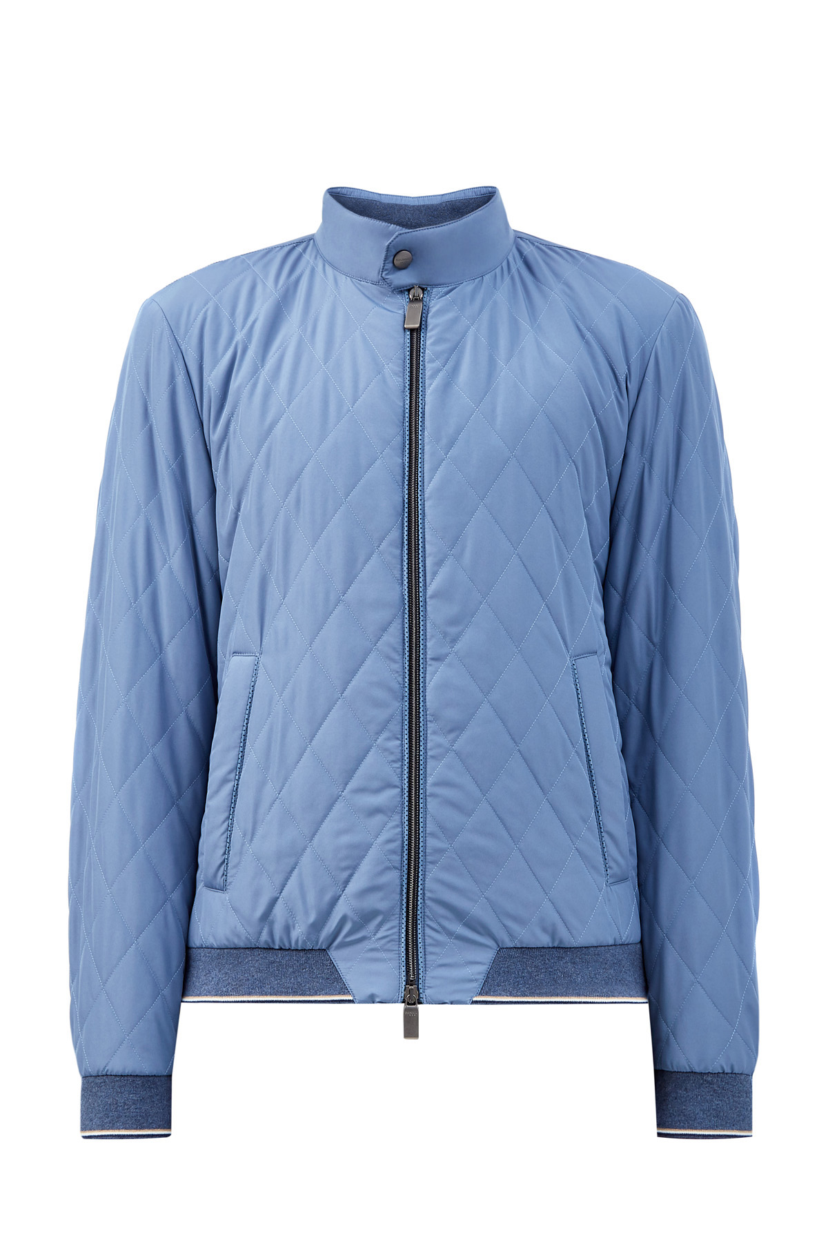 Стеганая куртка из водонепроницаемой ткани Rain Protection CANALI, цвет голубой, размер 50;52;54;56;48 - фото 1