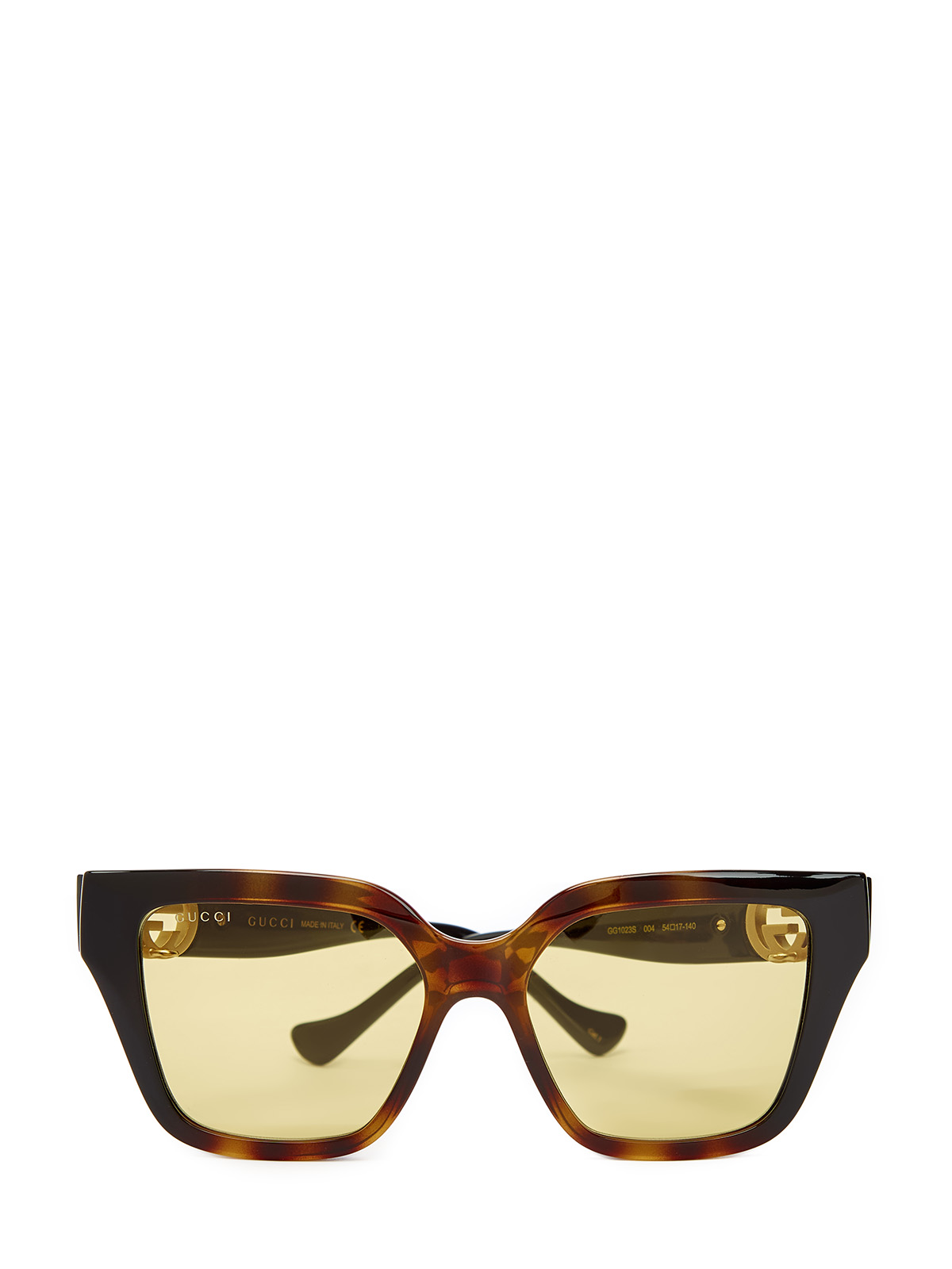 Солнцезащитные очки с металлическими вставками GG и цепочкой 68900₽