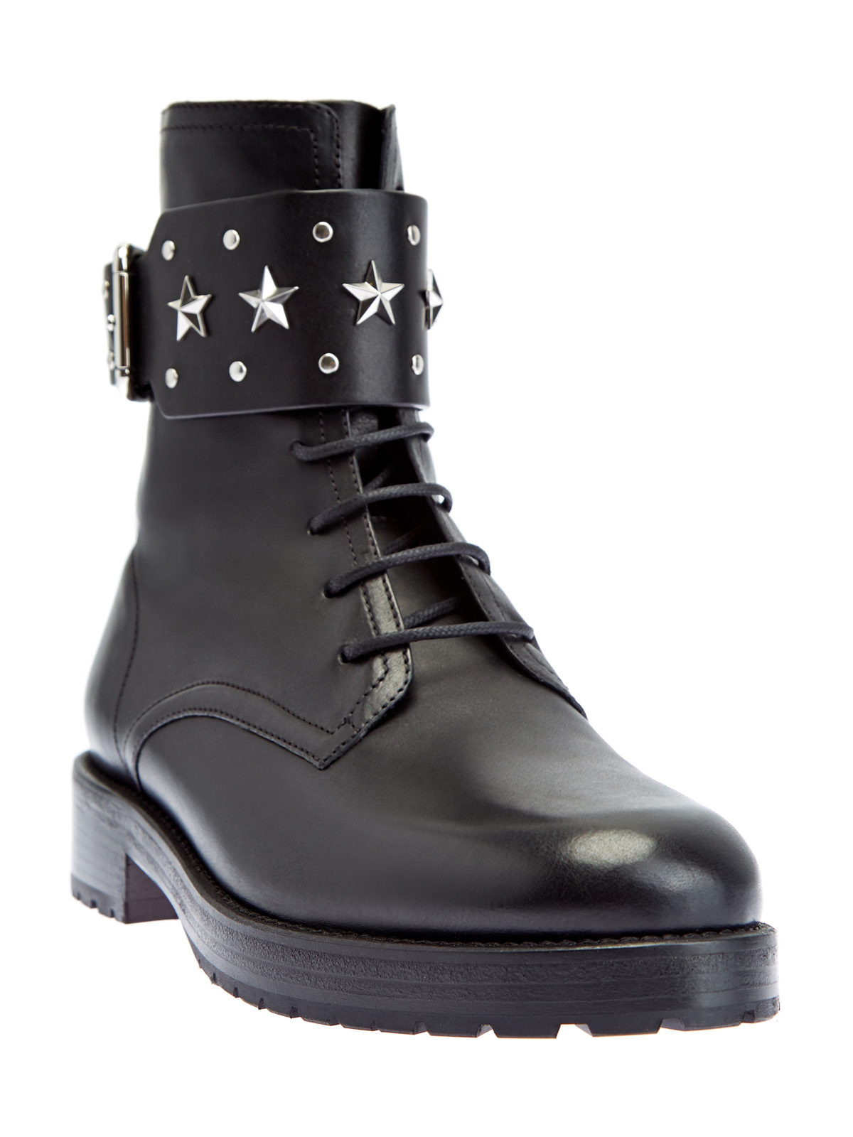 Ботинки Sky Combat из телячьей кожи с пряжками и заклепками REDVALENTINO, цвет черный, размер 37;37.5;38;38.5;39;40 - фото 3