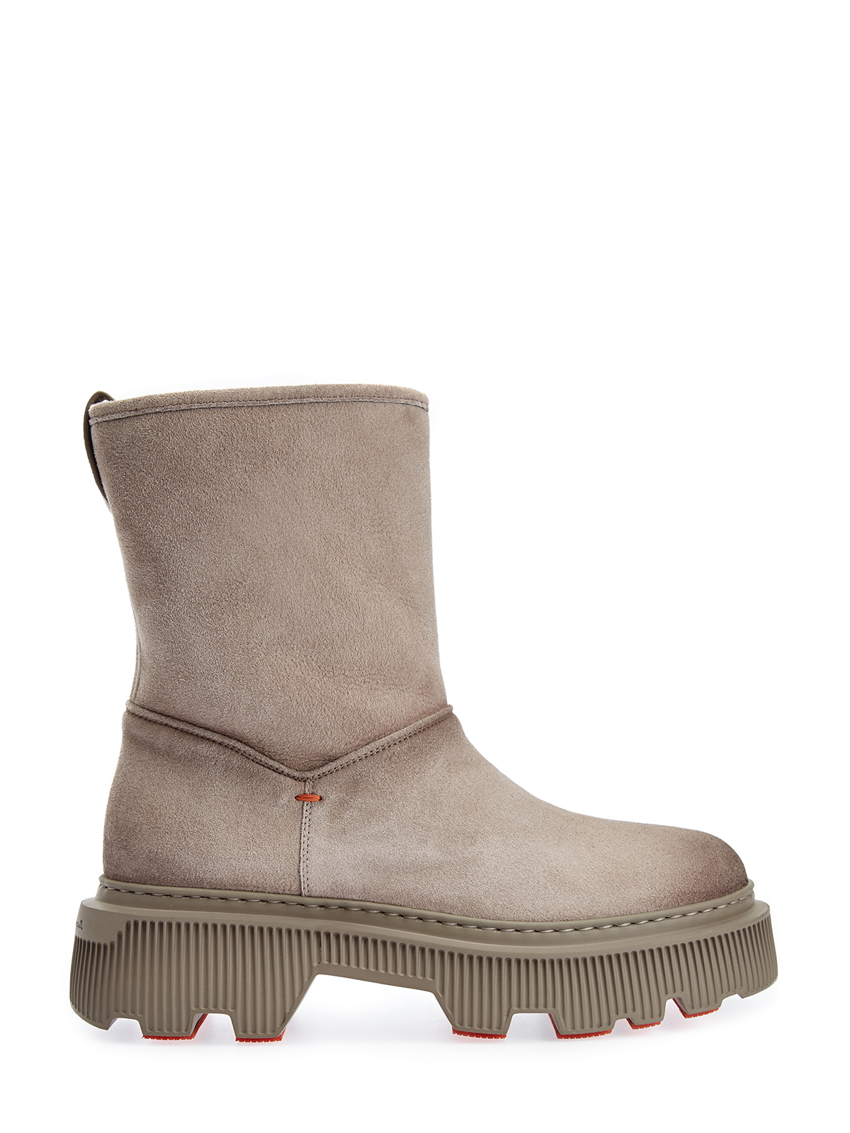 Полусапоги из патинированной замши с меховой подкладкой 106110₽