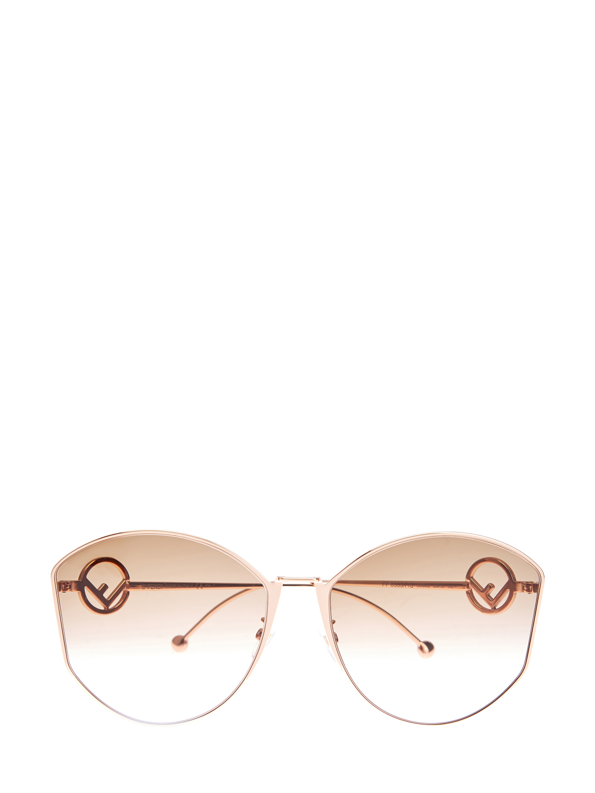 Очки-авиаторы в тонкой оправе F is Fendi FENDI (sunglasses), цвет бежевый, размер 5;6;7;8;9;10 - фото 1