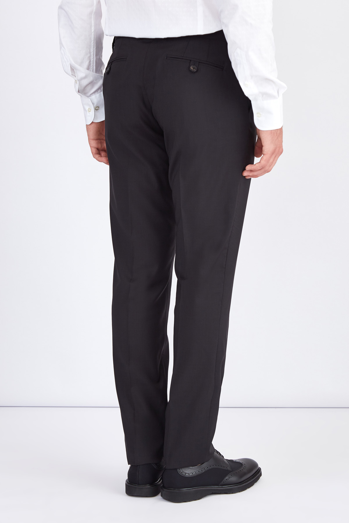 Шерстяные брюки в классическом стиле ETRO, цвет черный, размер 48 - фото 4