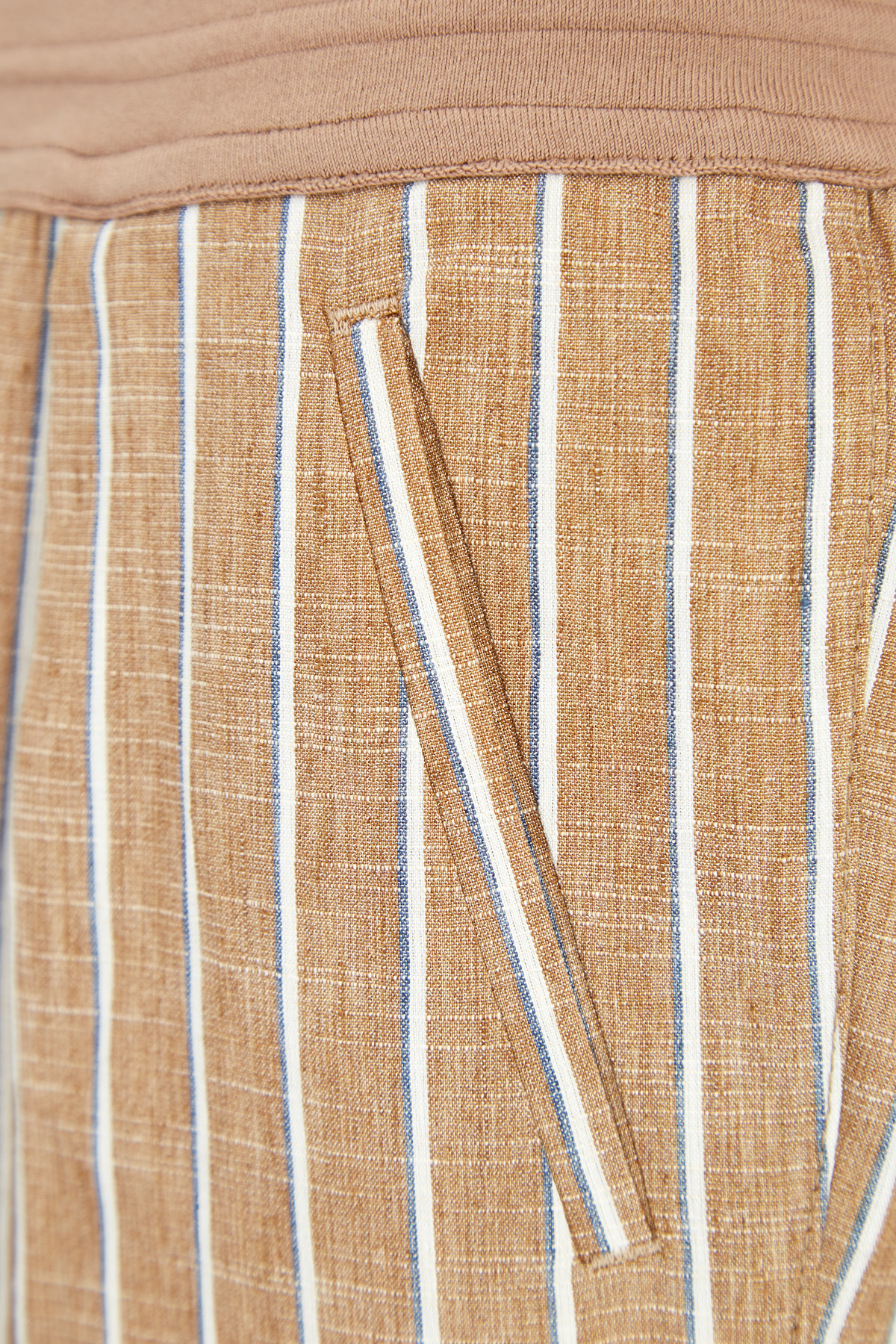Брюки из льна в стиле спортшик с трикотажным поясом LORENA ANTONIAZZI, цвет бежевый, размер 42;44 - фото 3