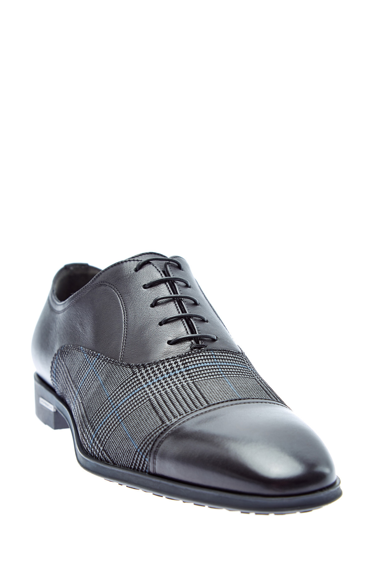 Туфли из кожи и ткани с принтом «Принц Уэльский» MORESCHI, цвет мульти, размер 40.5 - фото 3
