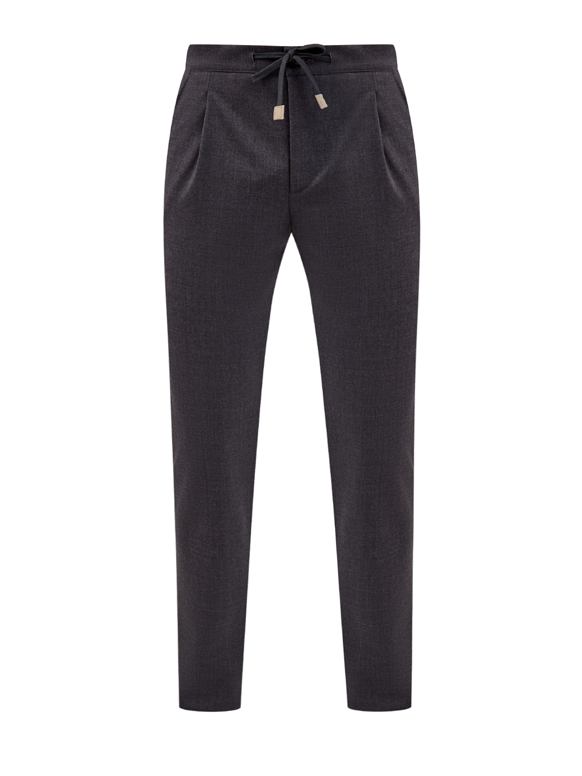 Шерстяные брюки с заложенными складками ELEVENTY, цвет серый, размер 44;48;50;52 - фото 1