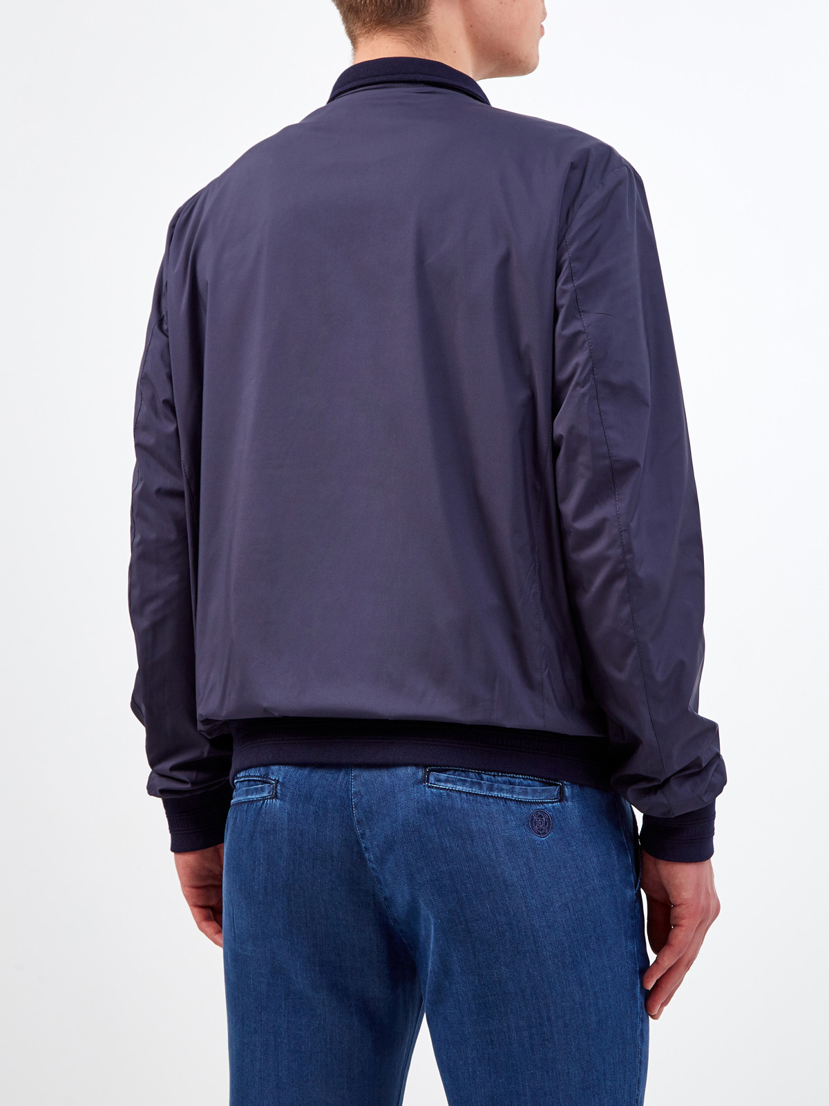 Легкая куртка-бомбер с эластичной отделкой кромок CUDGI, цвет синий, размер L;2XL;3XL;5XL;6XL;M;XL - фото 4