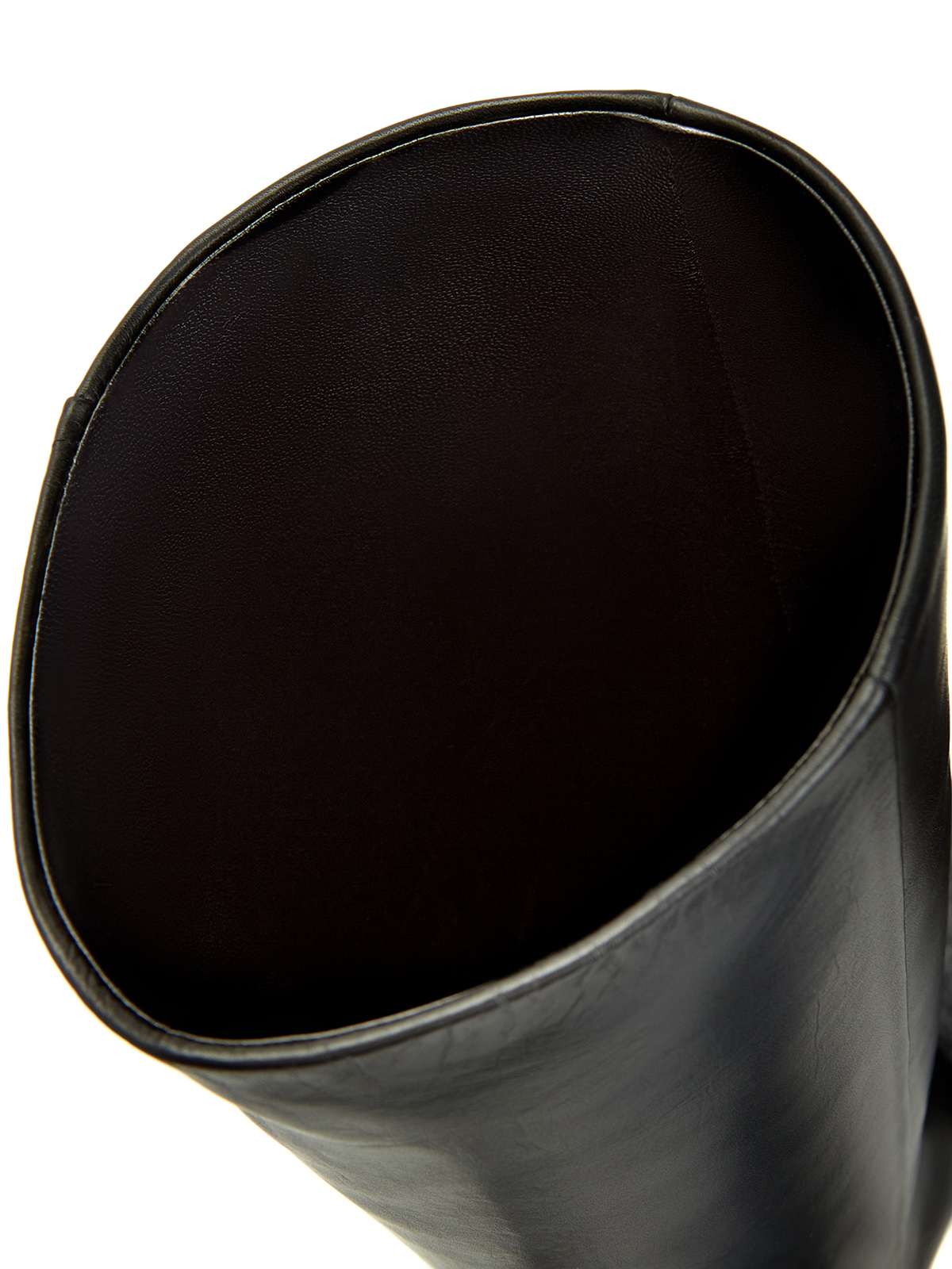 Высокие сапоги из гладкой телячьей кожи с заостренным мыском Черный, фото 6