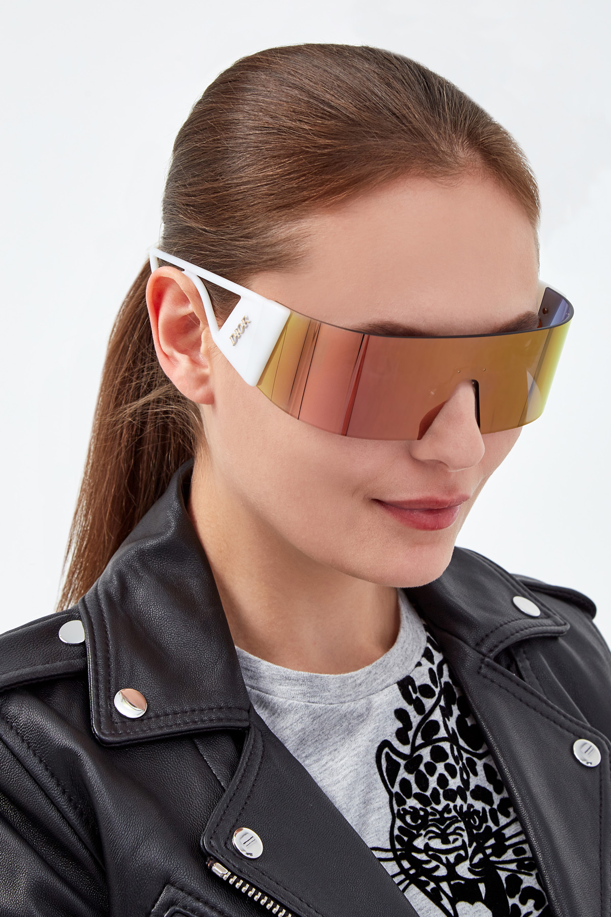 Очки-маска с голографическим напылением DIOR (sunglasses) women, цвет мульти, размер XS;S - фото 2