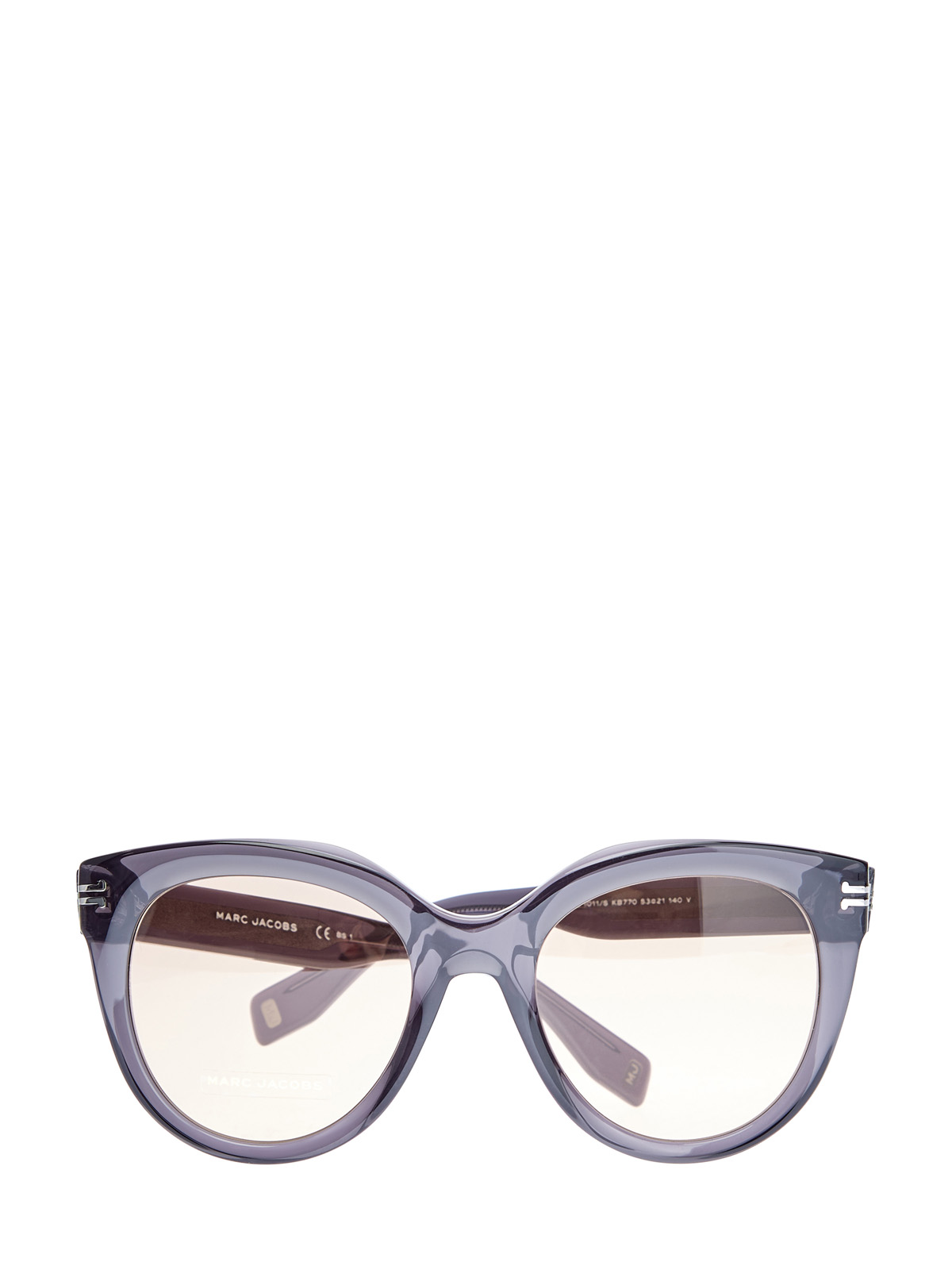 Солнцезащитные очки с мерцающими дужками и монограммой MARC JACOBS (sunglasses), цвет черный, размер S;M;L - фото 1