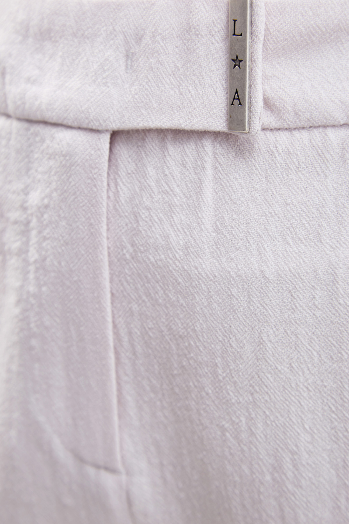 Брюки из фактурной шерстяной ткани с принтом «шеврон» LORENA ANTONIAZZI, цвет бежевый, размер 48;38 - фото 5